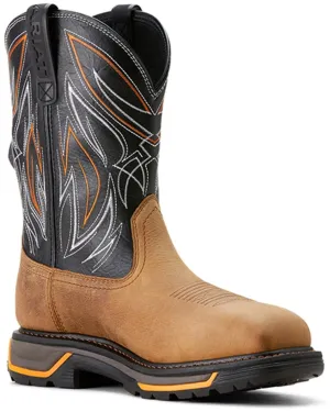 Ariat Men's Big Rig BOA Waterproof Composite Toe Work Boot, Natural Tan/Black