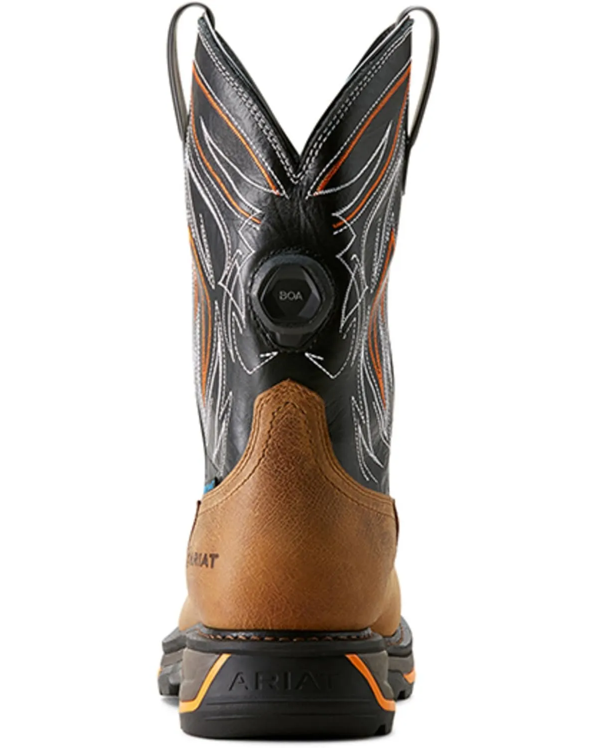 Ariat Men's Big Rig BOA Waterproof Composite Toe Work Boot, Natural Tan/Black