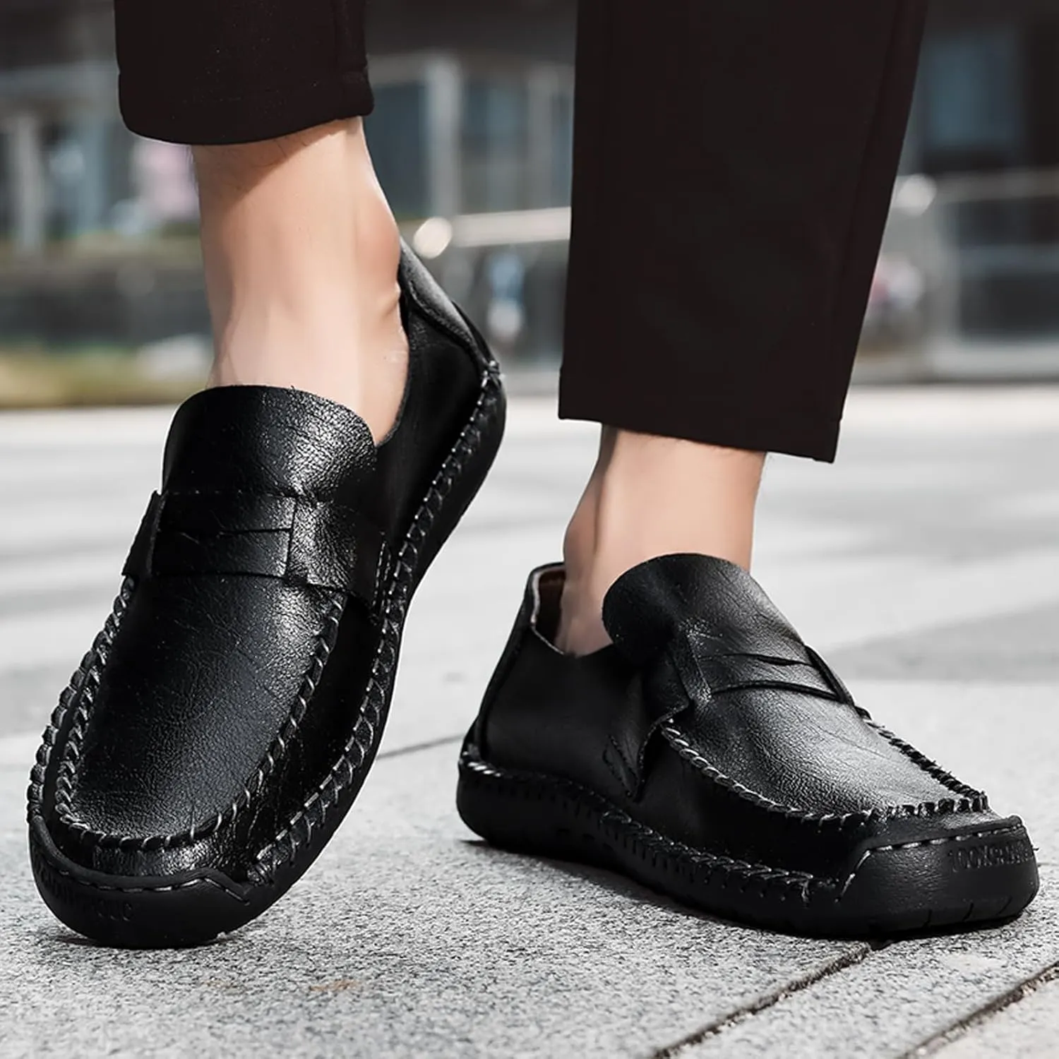 Honeystore Men's Loafers Shoes Casual Slip-on Driving Loafers