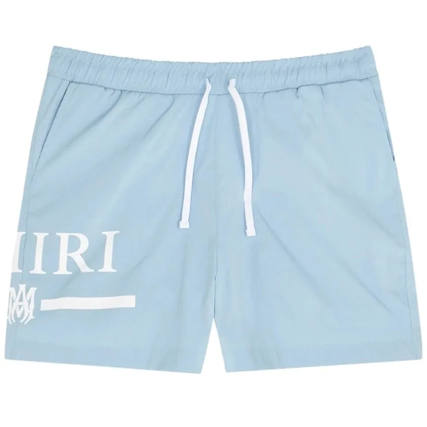 Kids Amiri Blue Logo Swimshorts