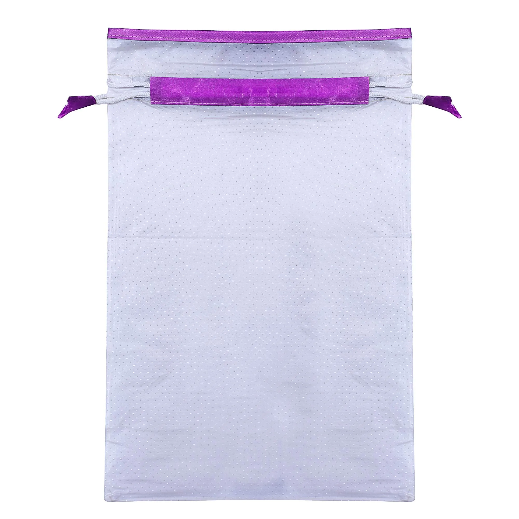 Kuber Industries 6 Piece Waterproof PVC Travel Shoe Cover, String Bag Organizer, White -CTMTC039538