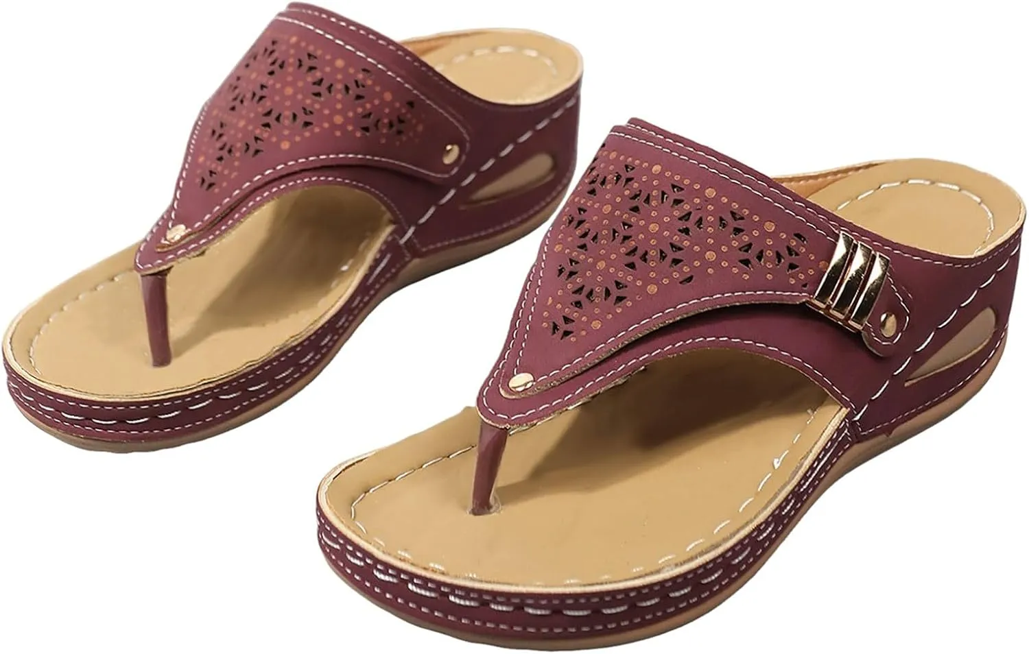 Sandals for Women Womens Arch Support Flip Flops Beach Sandals for Woman Comfortable Summer Beach Thong Sandals