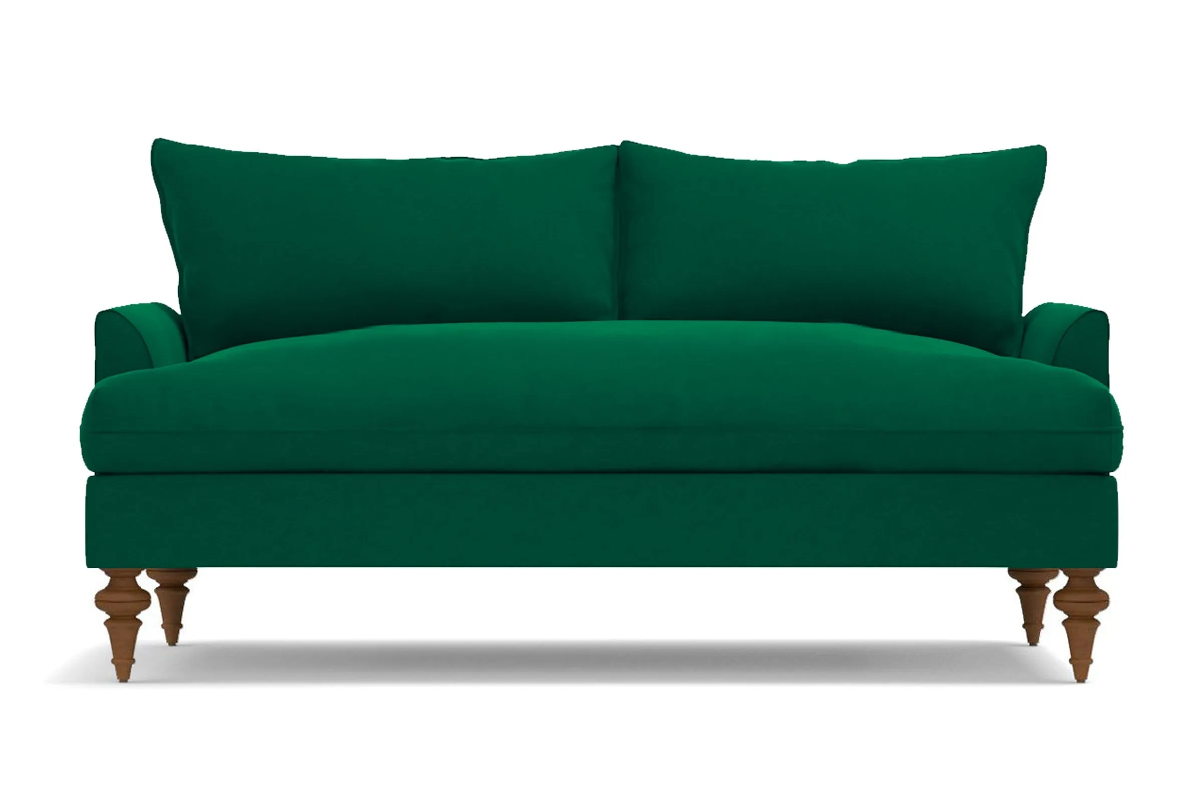 Saxon Apartment Size Sofa :: Leg Finish: Pecan / Size: Apartment Size  - 72"w