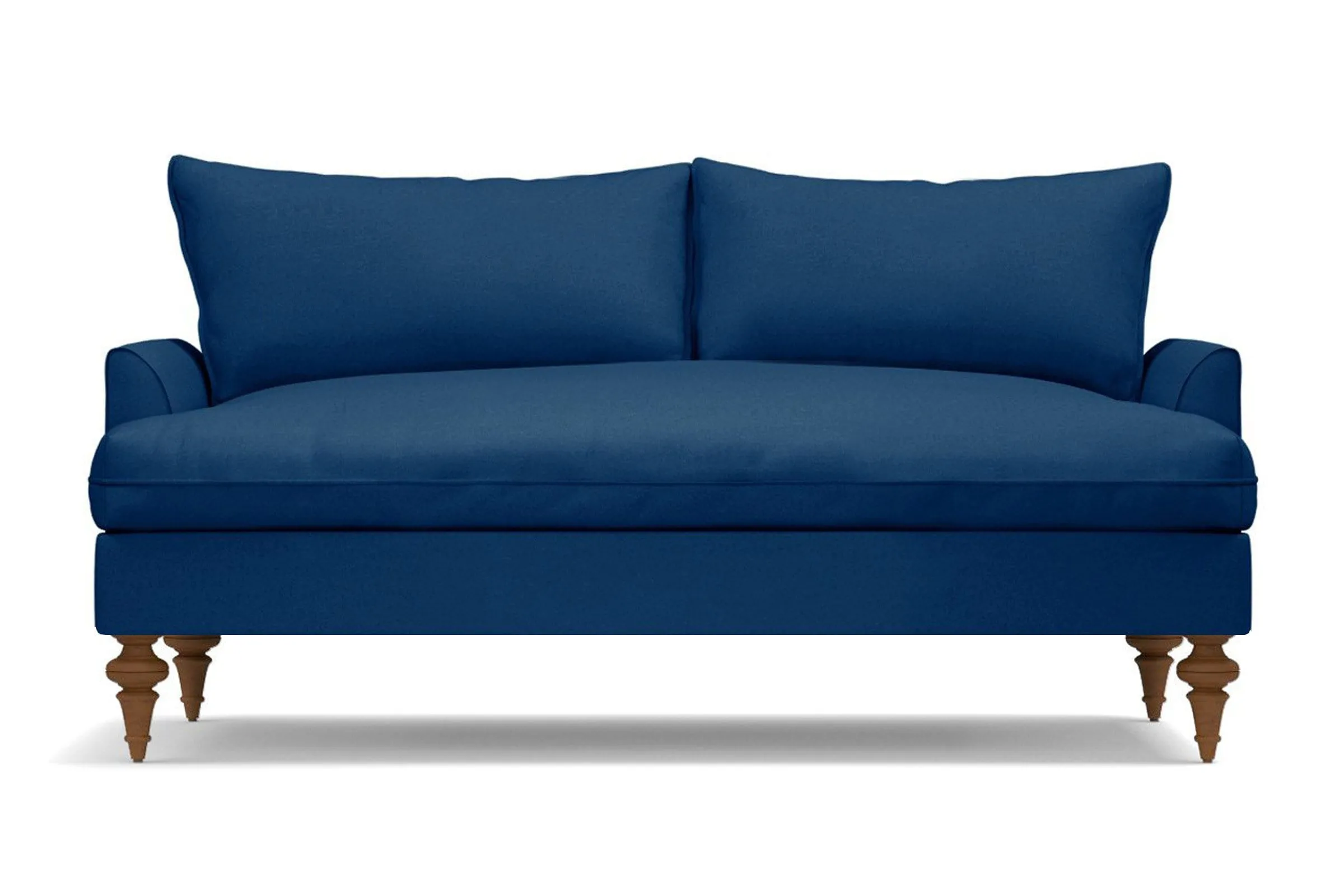 Saxon Apartment Size Sofa :: Leg Finish: Pecan / Size: Apartment Size  - 72"w