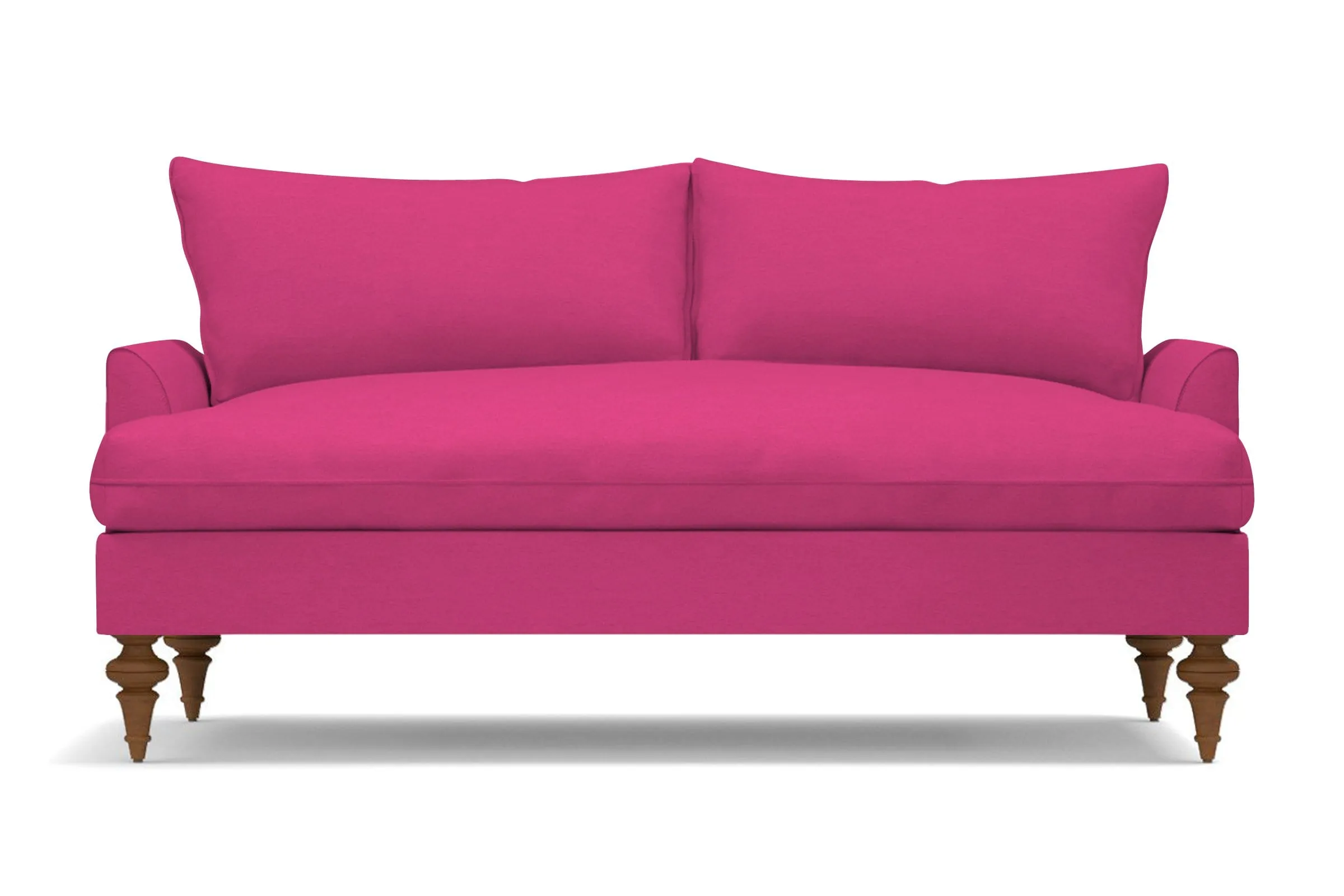 Saxon Apartment Size Sofa :: Leg Finish: Pecan / Size: Apartment Size  - 72"w