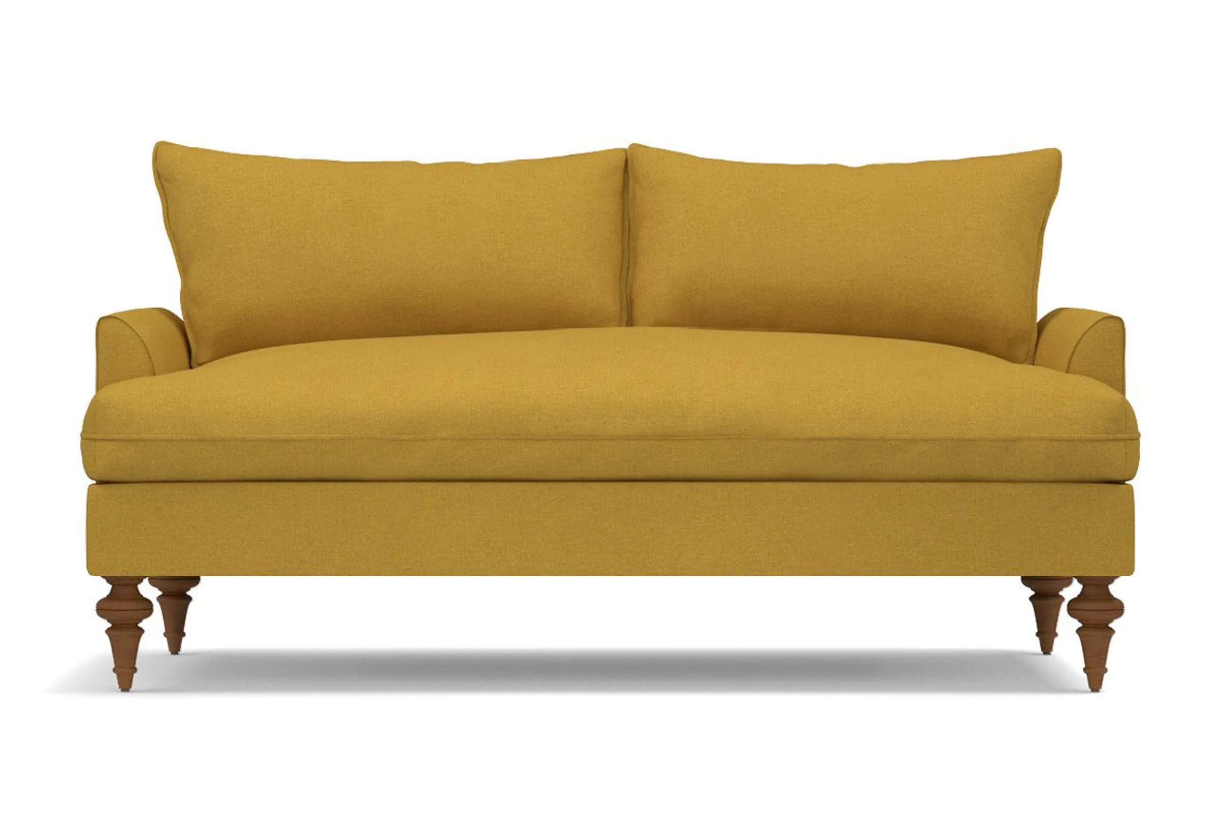 Saxon Apartment Size Sofa :: Leg Finish: Pecan / Size: Apartment Size  - 72"w