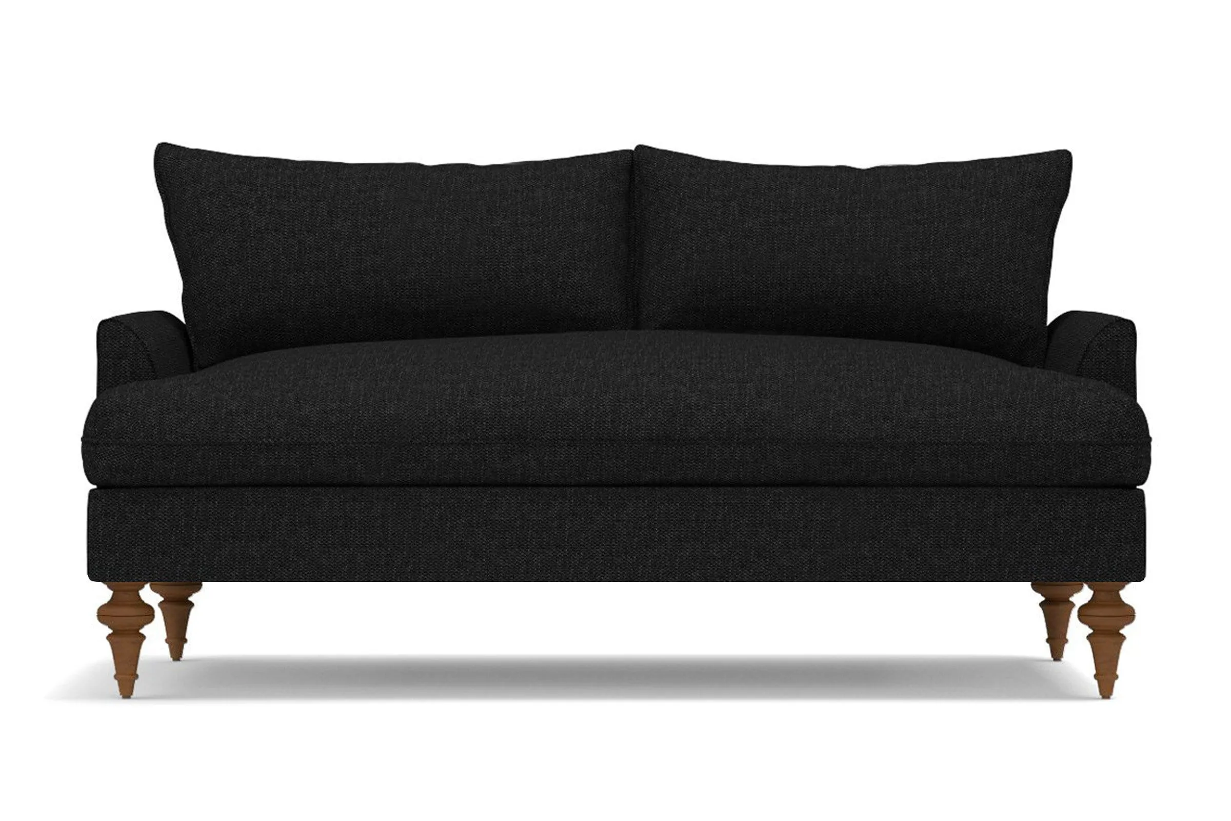 Saxon Apartment Size Sofa :: Leg Finish: Pecan / Size: Apartment Size  - 72"w
