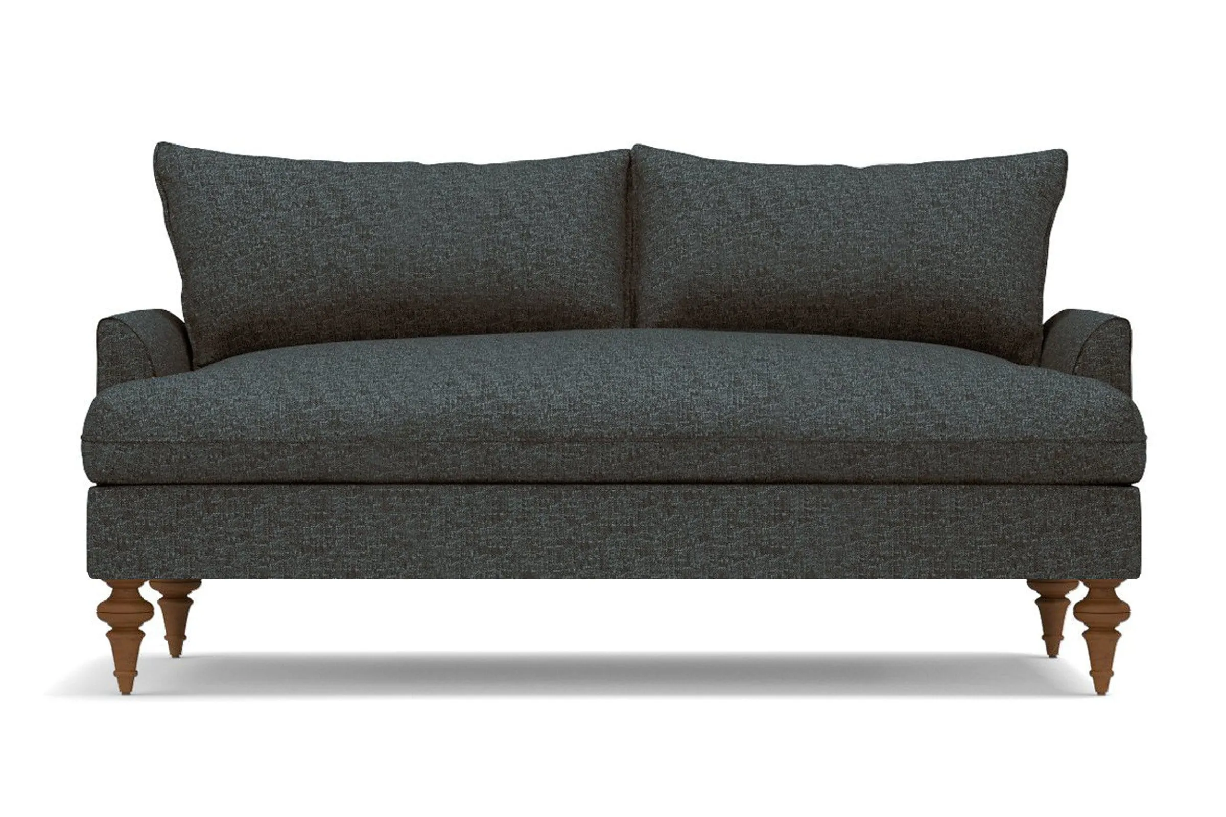 Saxon Apartment Size Sofa :: Leg Finish: Pecan / Size: Apartment Size  - 72"w