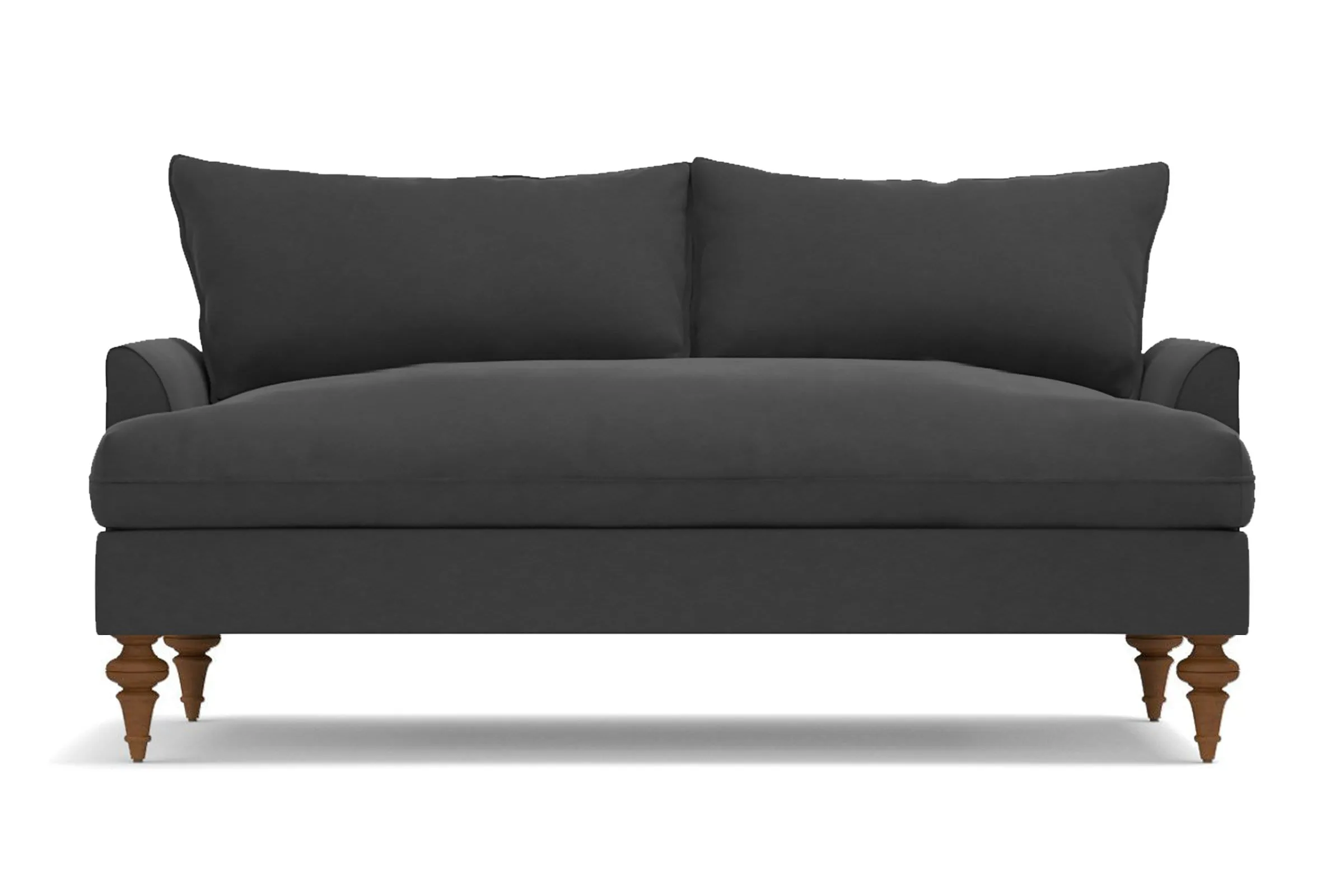 Saxon Apartment Size Sofa :: Leg Finish: Pecan / Size: Apartment Size  - 72"w