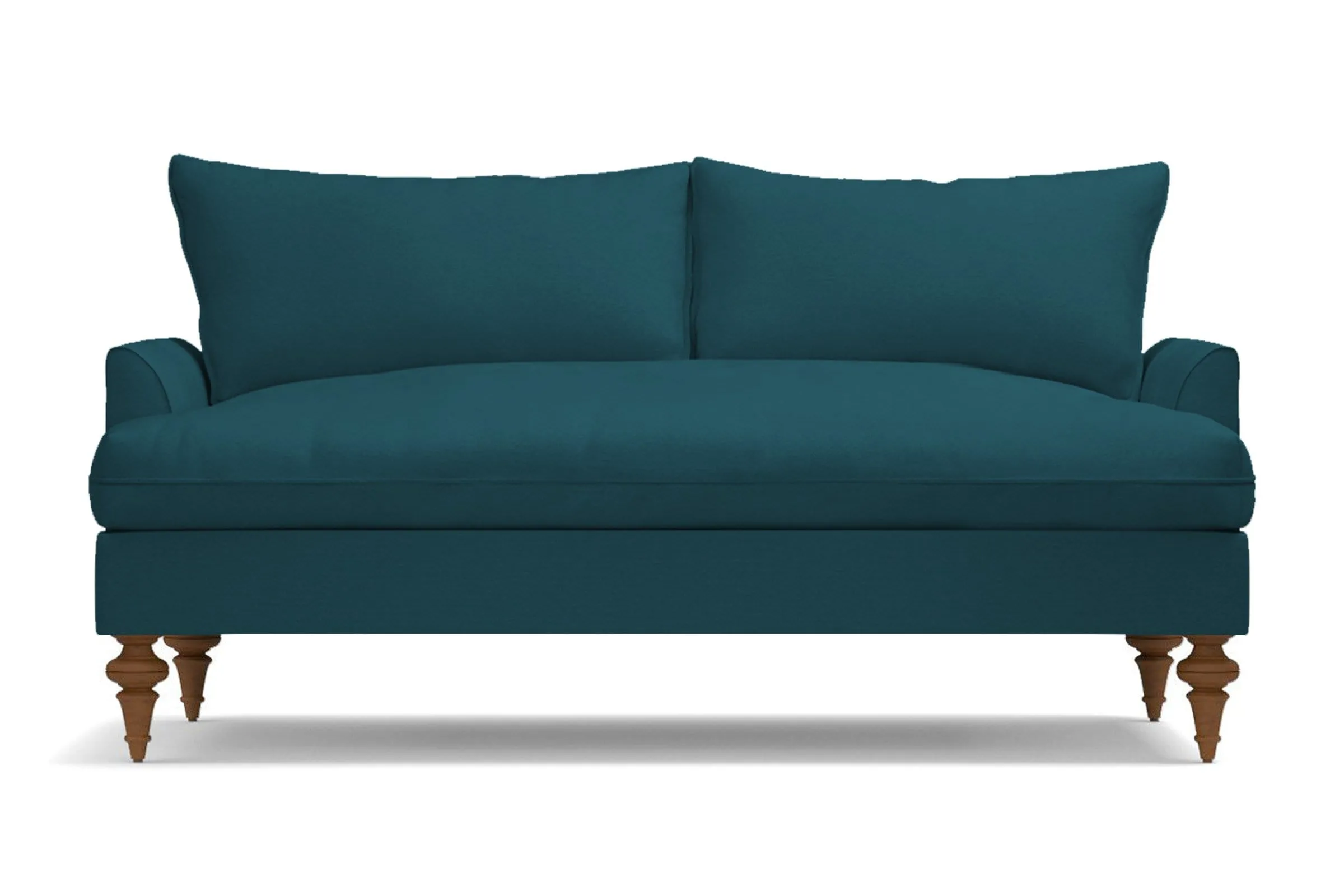 Saxon Apartment Size Sofa :: Leg Finish: Pecan / Size: Apartment Size  - 72"w