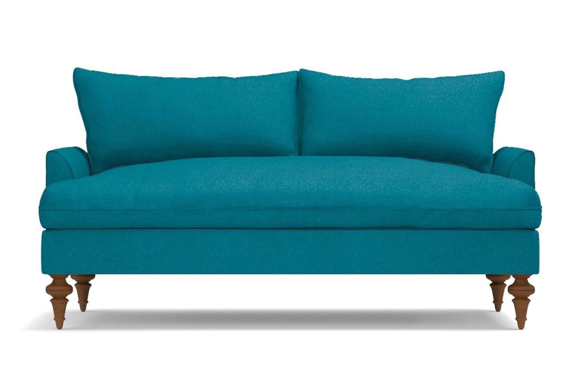 Saxon Apartment Size Sofa :: Leg Finish: Pecan / Size: Apartment Size  - 72"w