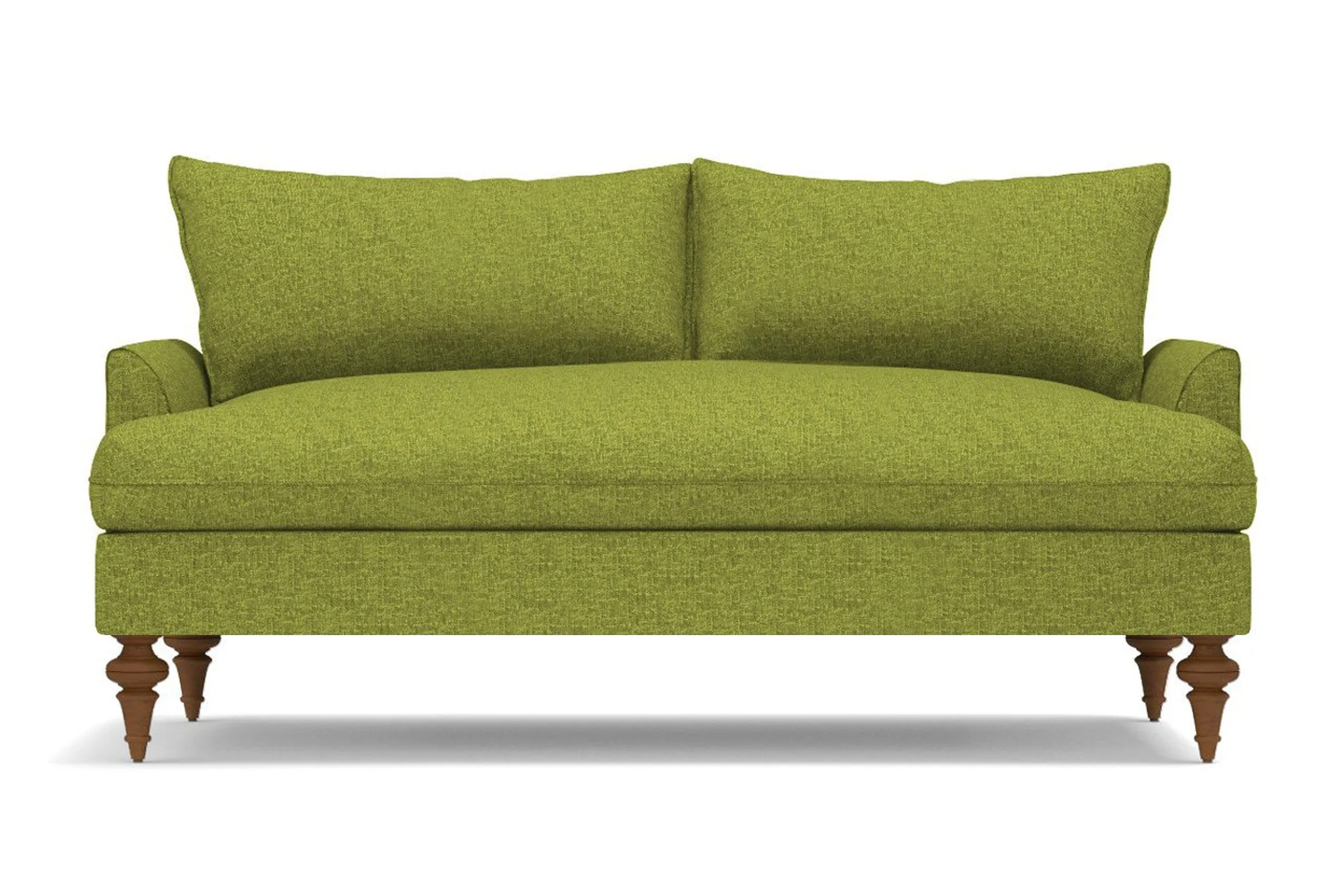 Saxon Apartment Size Sofa :: Leg Finish: Pecan / Size: Apartment Size  - 72"w