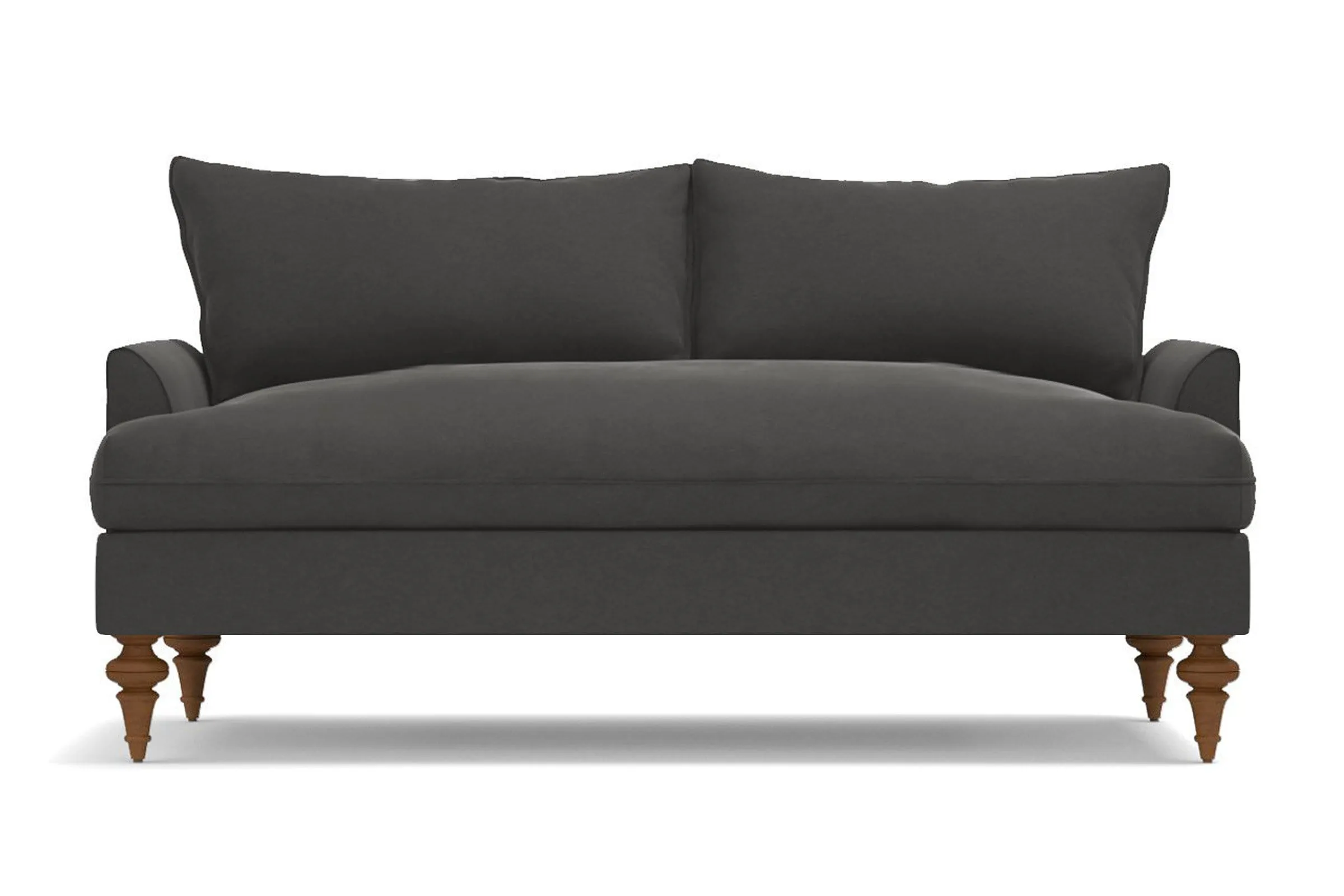 Saxon Apartment Size Sofa :: Leg Finish: Pecan / Size: Apartment Size  - 72"w