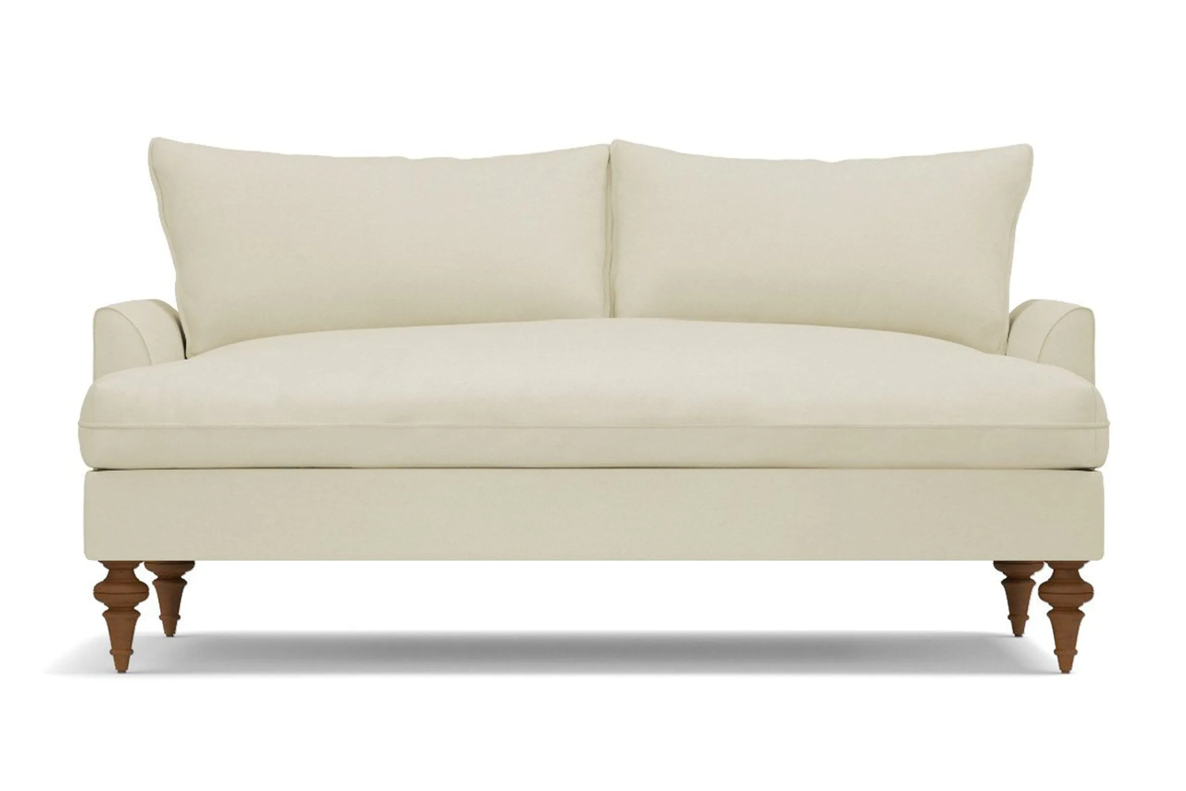 Saxon Apartment Size Sofa :: Leg Finish: Pecan / Size: Apartment Size  - 72"w