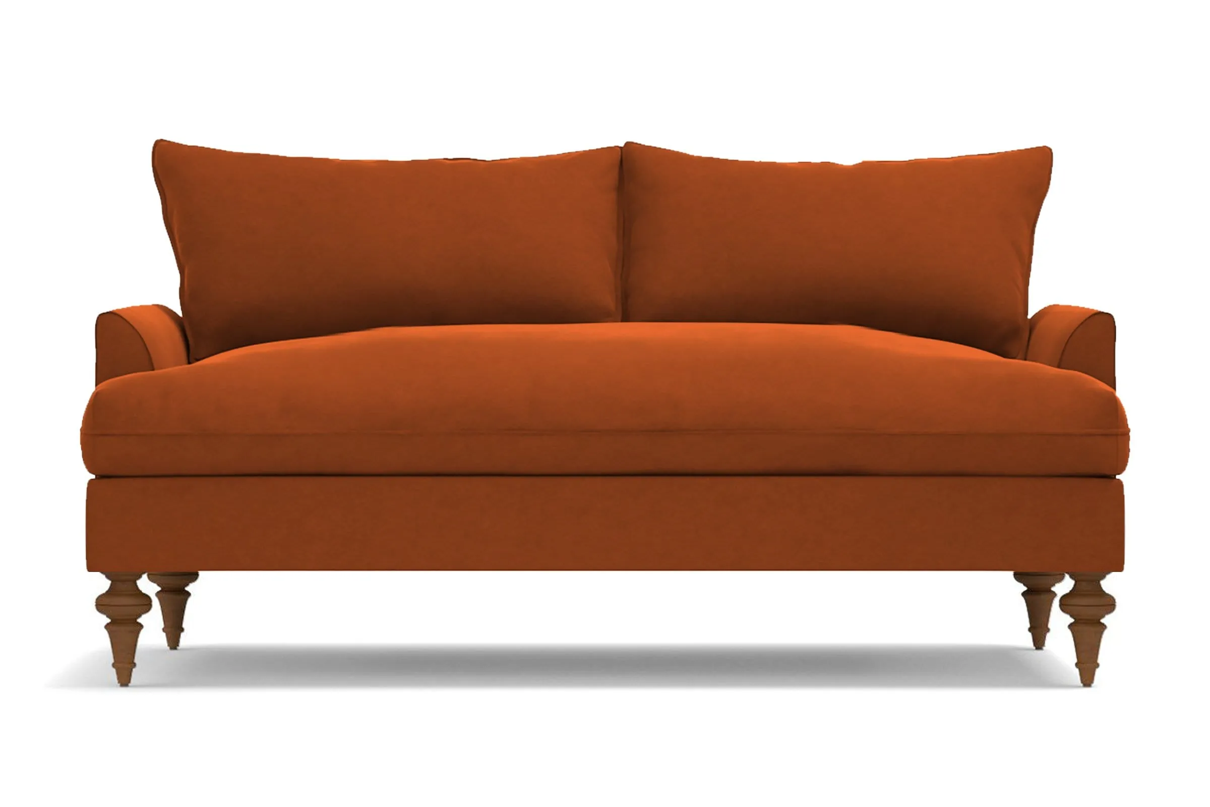 Saxon Apartment Size Sofa :: Leg Finish: Pecan / Size: Apartment Size  - 72"w