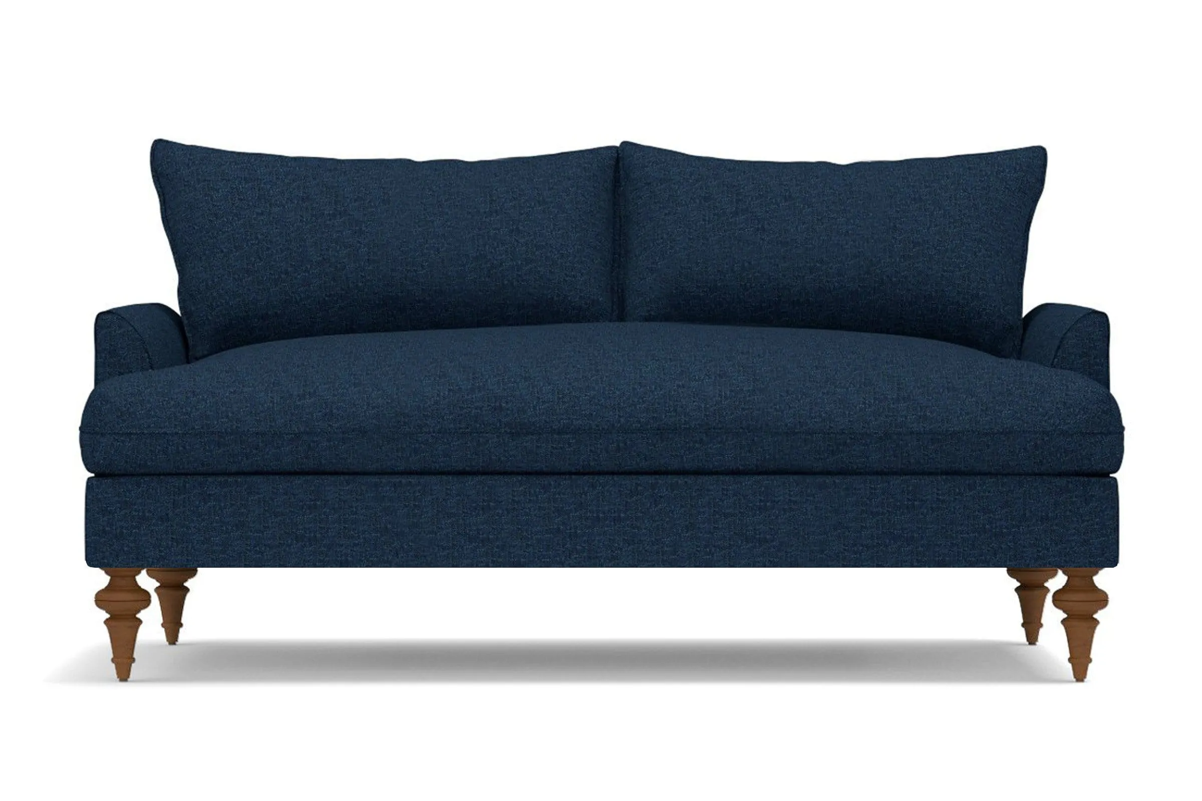 Saxon Apartment Size Sofa :: Leg Finish: Pecan / Size: Apartment Size  - 72"w