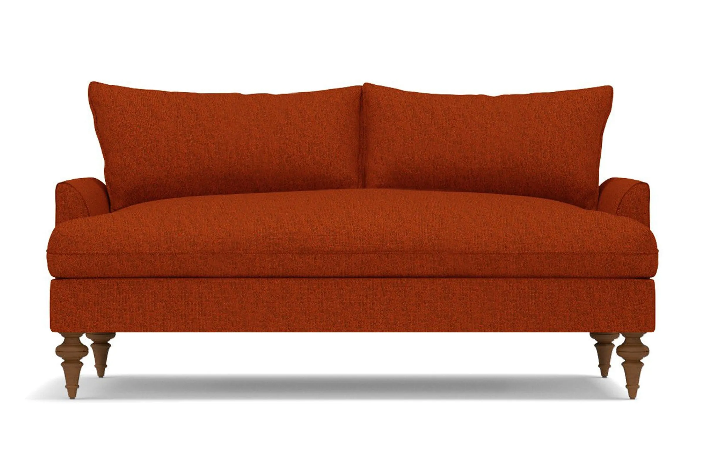 Saxon Apartment Size Sofa :: Leg Finish: Pecan / Size: Apartment Size  - 72"w
