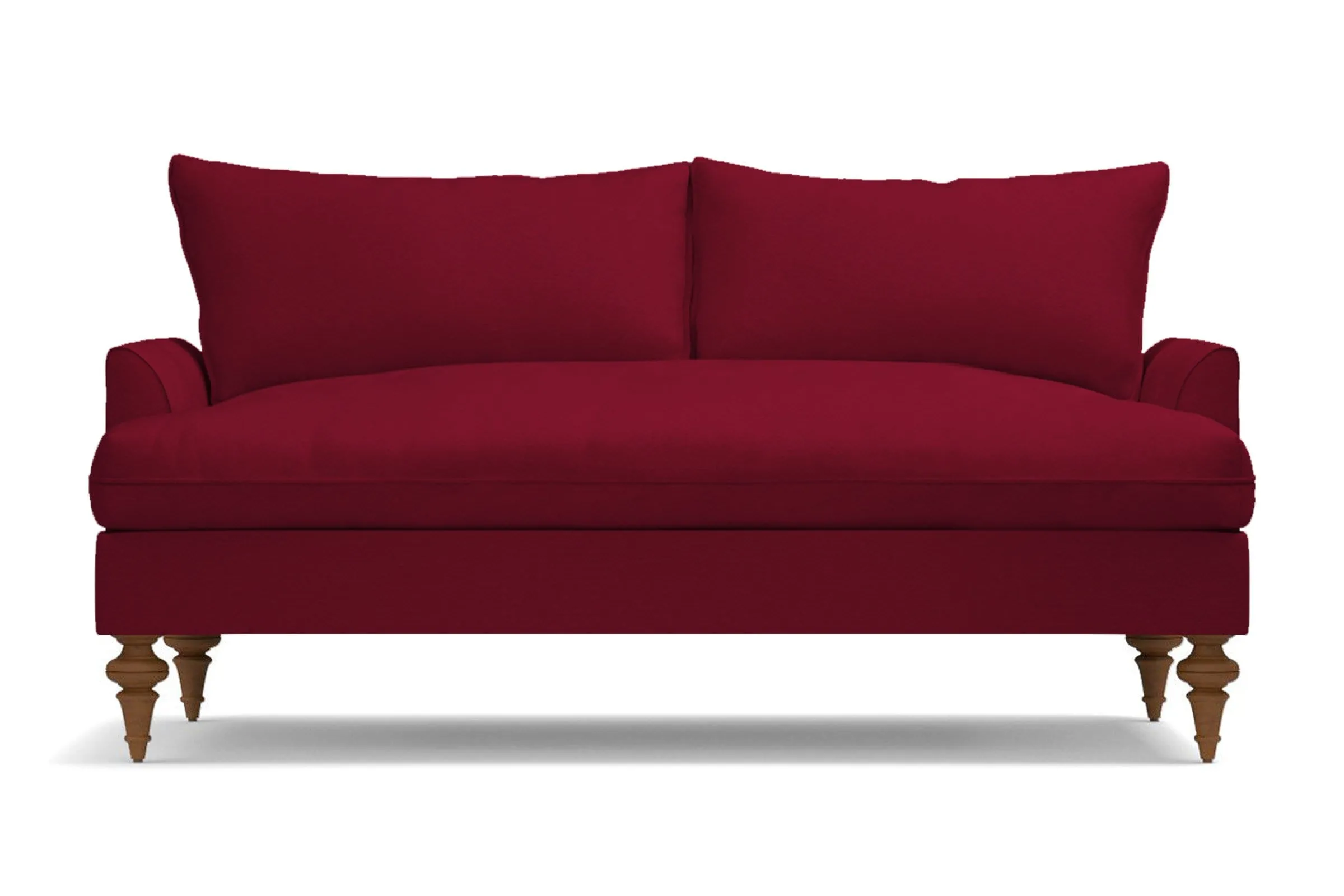 Saxon Apartment Size Sofa :: Leg Finish: Pecan / Size: Apartment Size  - 72"w