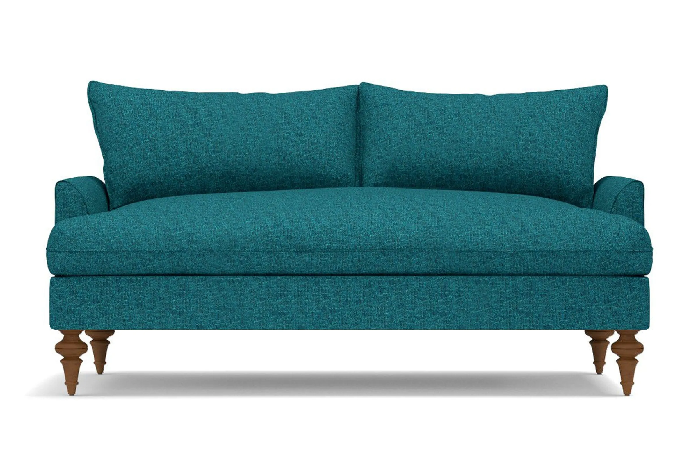 Saxon Apartment Size Sofa :: Leg Finish: Pecan / Size: Apartment Size  - 72"w