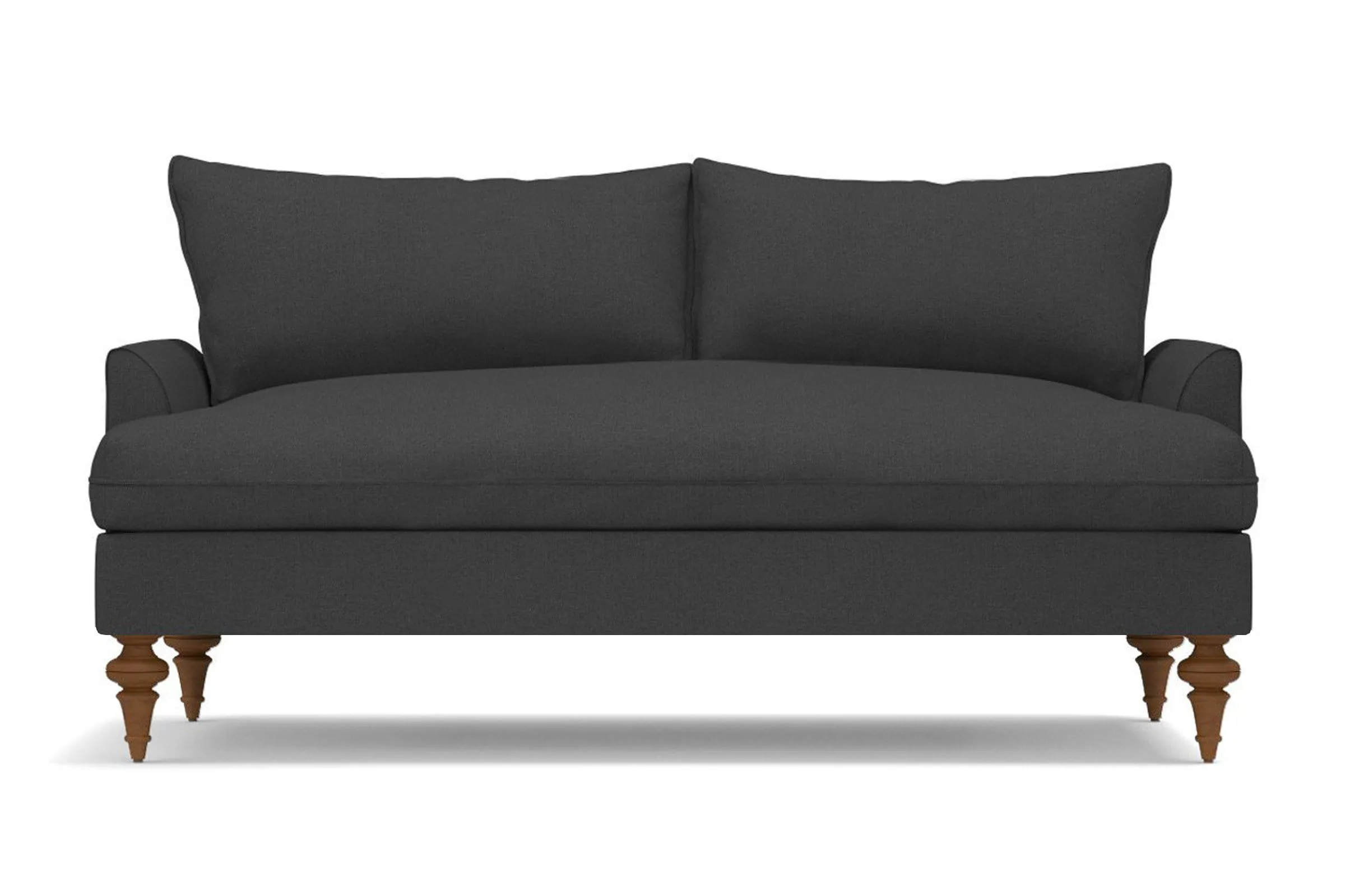 Saxon Apartment Size Sofa :: Leg Finish: Pecan / Size: Apartment Size  - 72"w