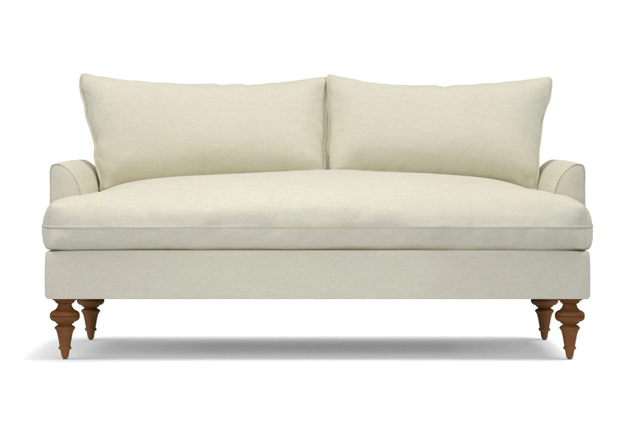 Saxon Apartment Size Sofa :: Leg Finish: Pecan / Size: Apartment Size  - 72"w