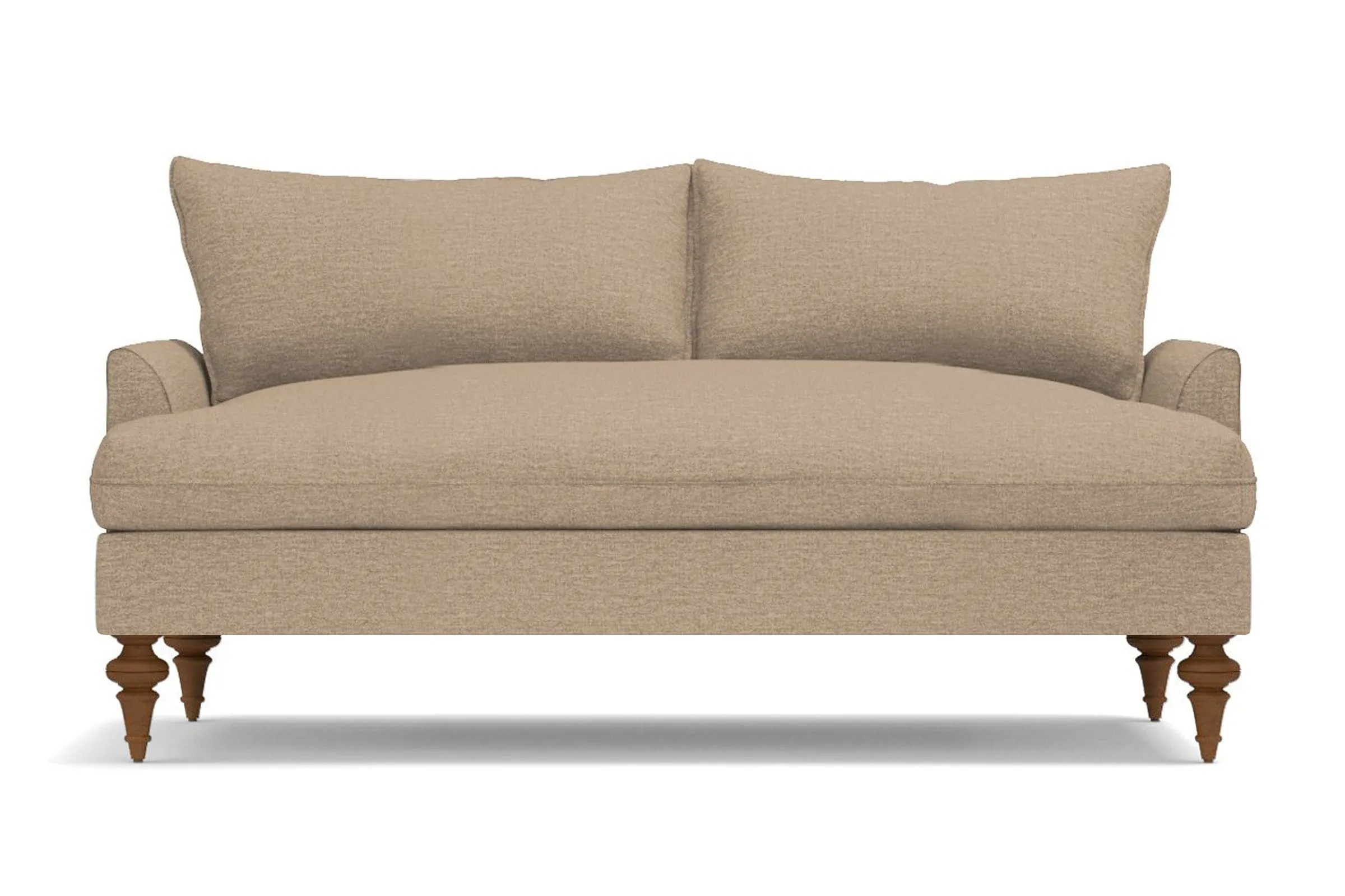 Saxon Apartment Size Sofa :: Leg Finish: Pecan / Size: Apartment Size  - 72"w