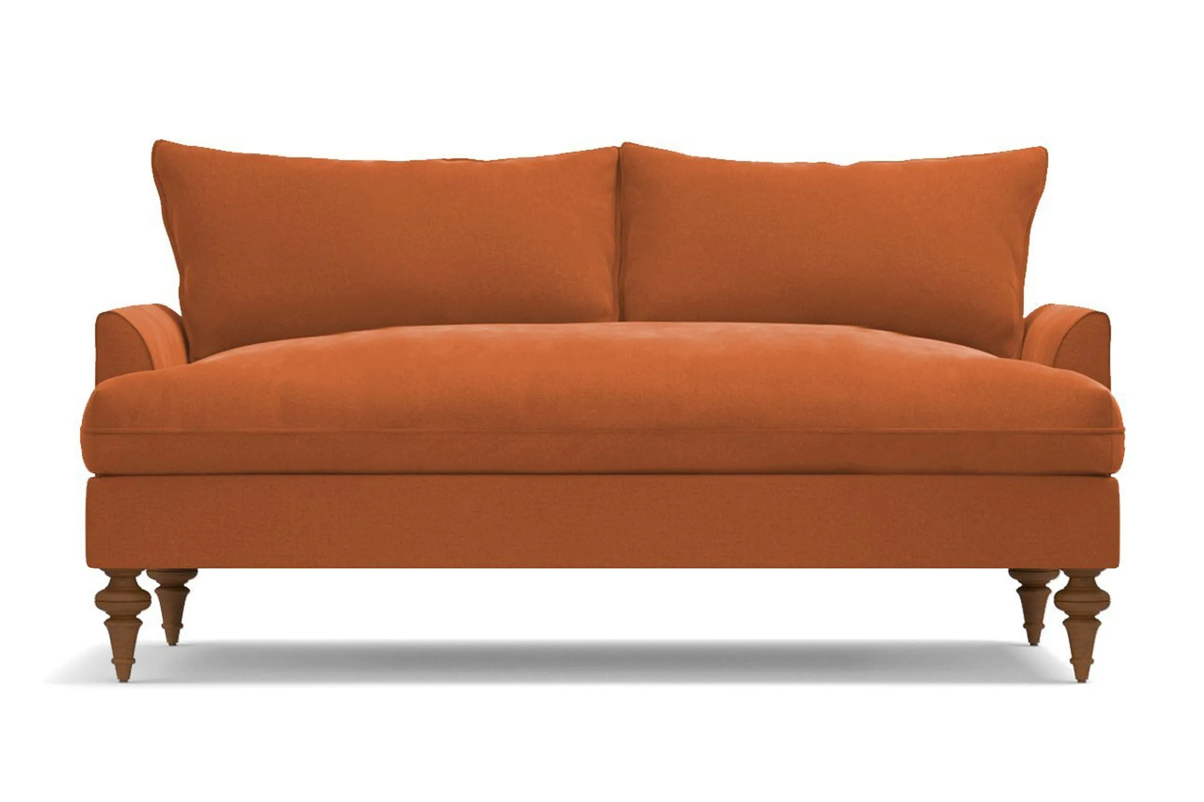 Saxon Apartment Size Sofa :: Leg Finish: Pecan / Size: Apartment Size  - 72"w