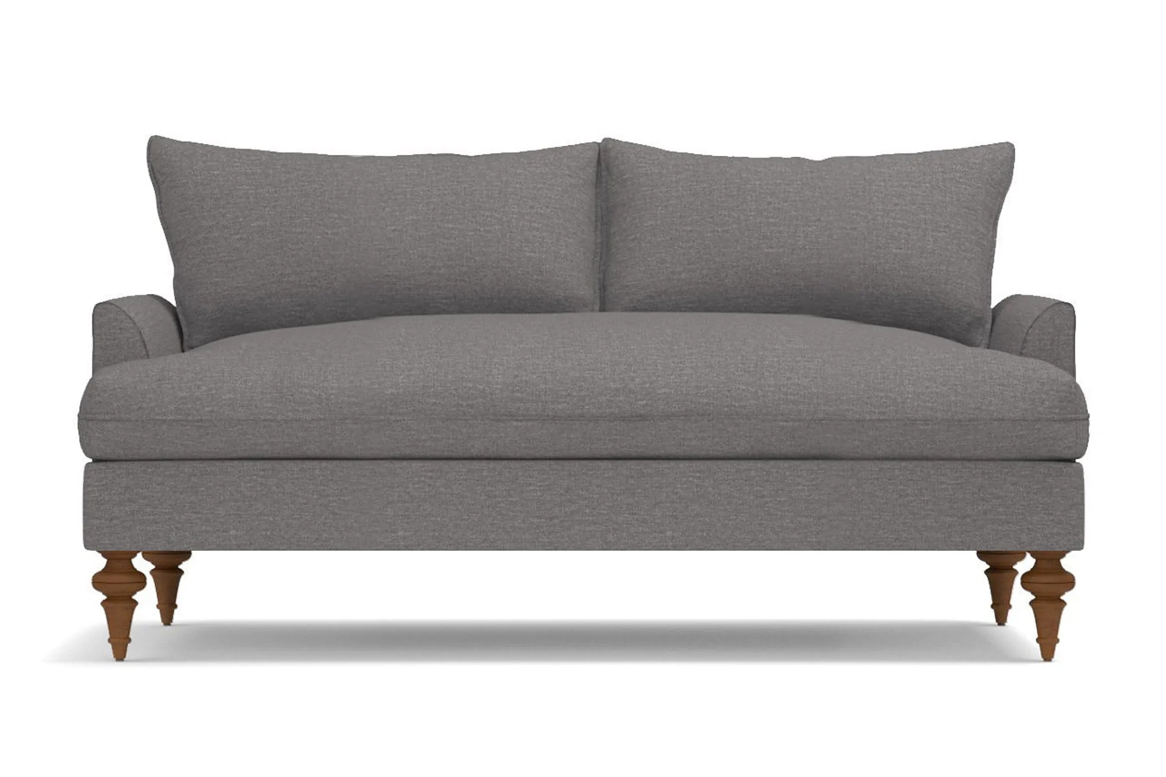 Saxon Apartment Size Sofa :: Leg Finish: Pecan / Size: Apartment Size  - 72"w
