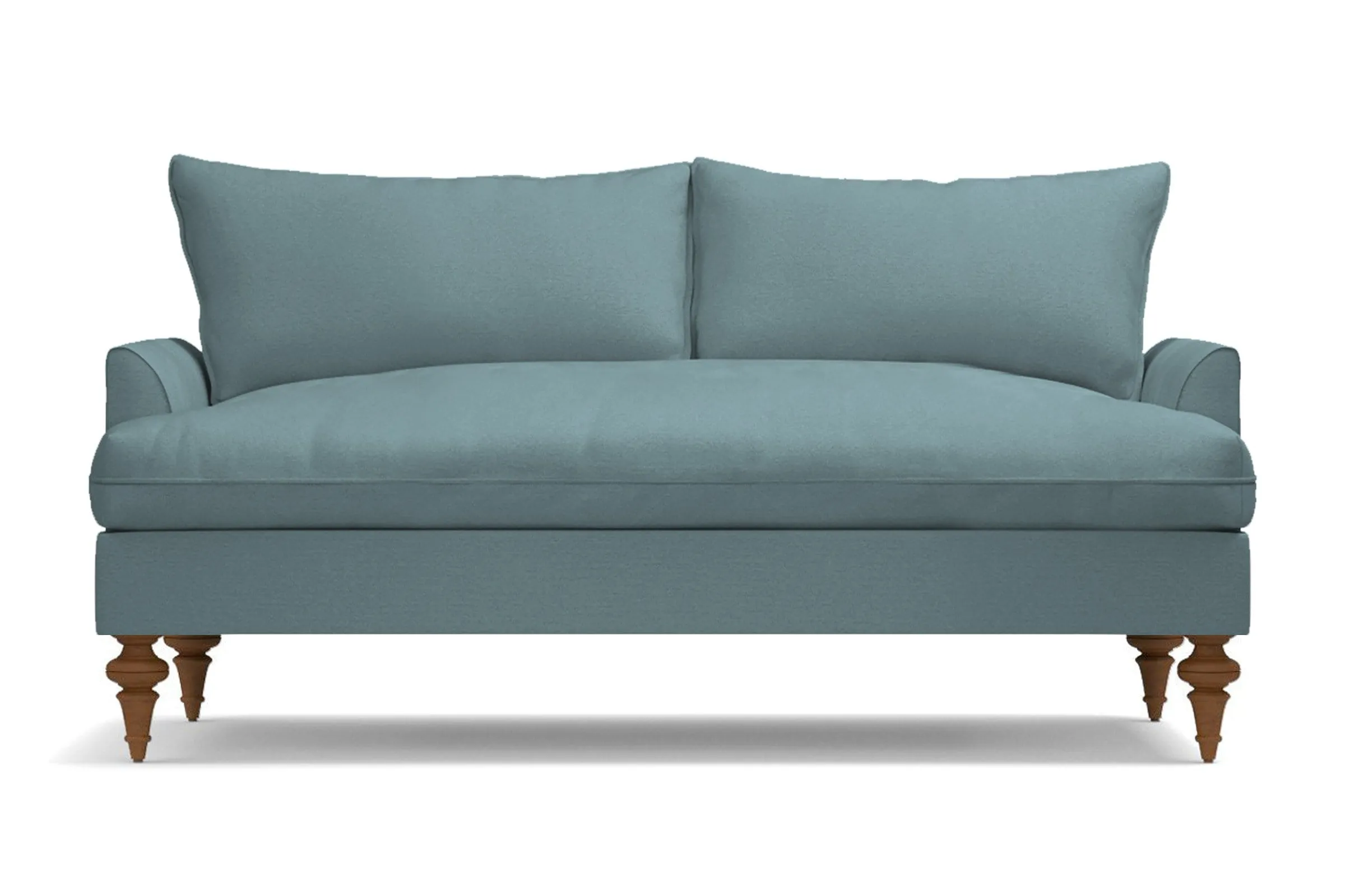 Saxon Apartment Size Sofa :: Leg Finish: Pecan / Size: Apartment Size  - 72"w