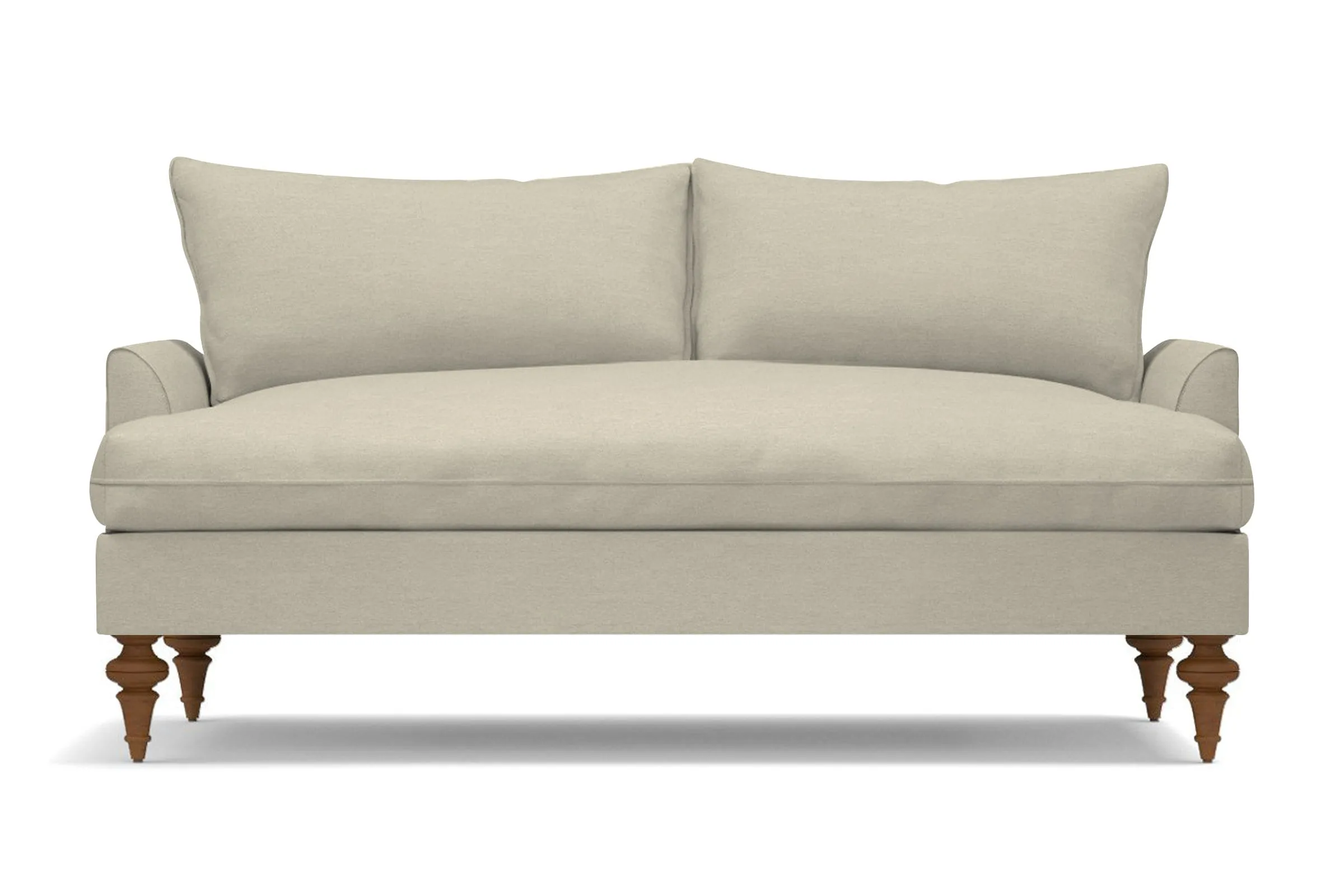 Saxon Apartment Size Sofa :: Leg Finish: Pecan / Size: Apartment Size  - 72"w