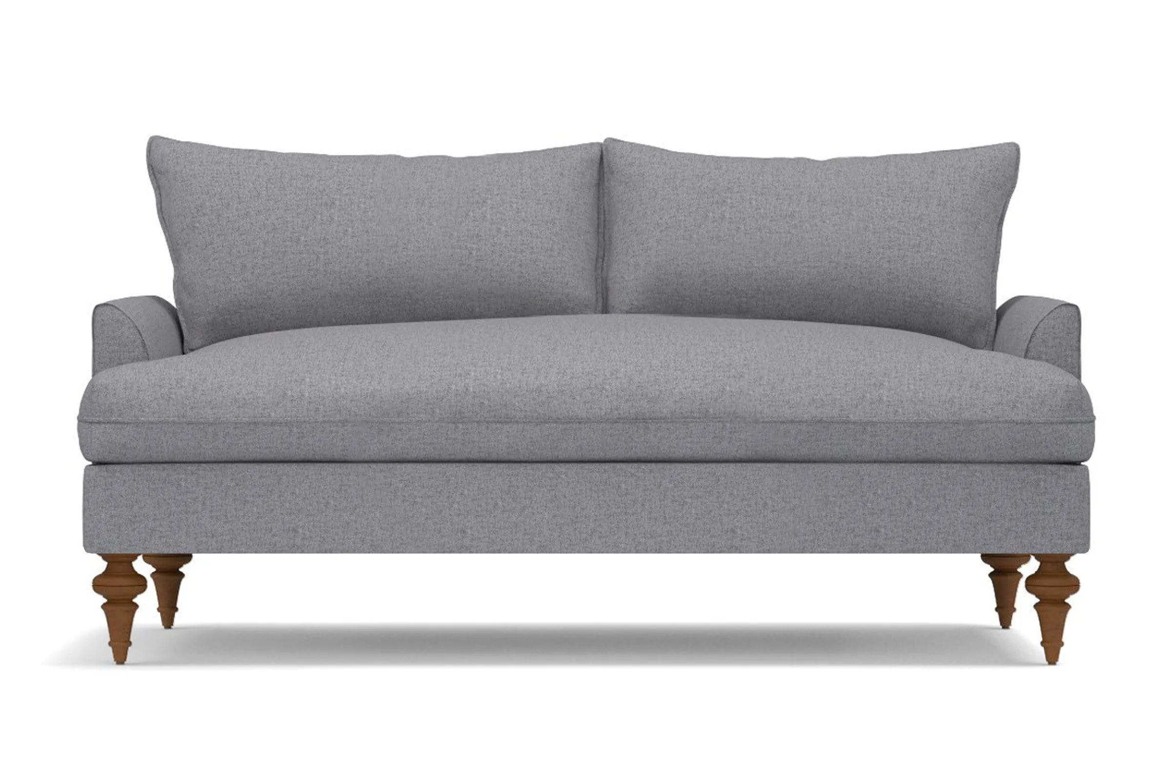 Saxon Apartment Size Sofa :: Leg Finish: Pecan / Size: Apartment Size  - 72"w