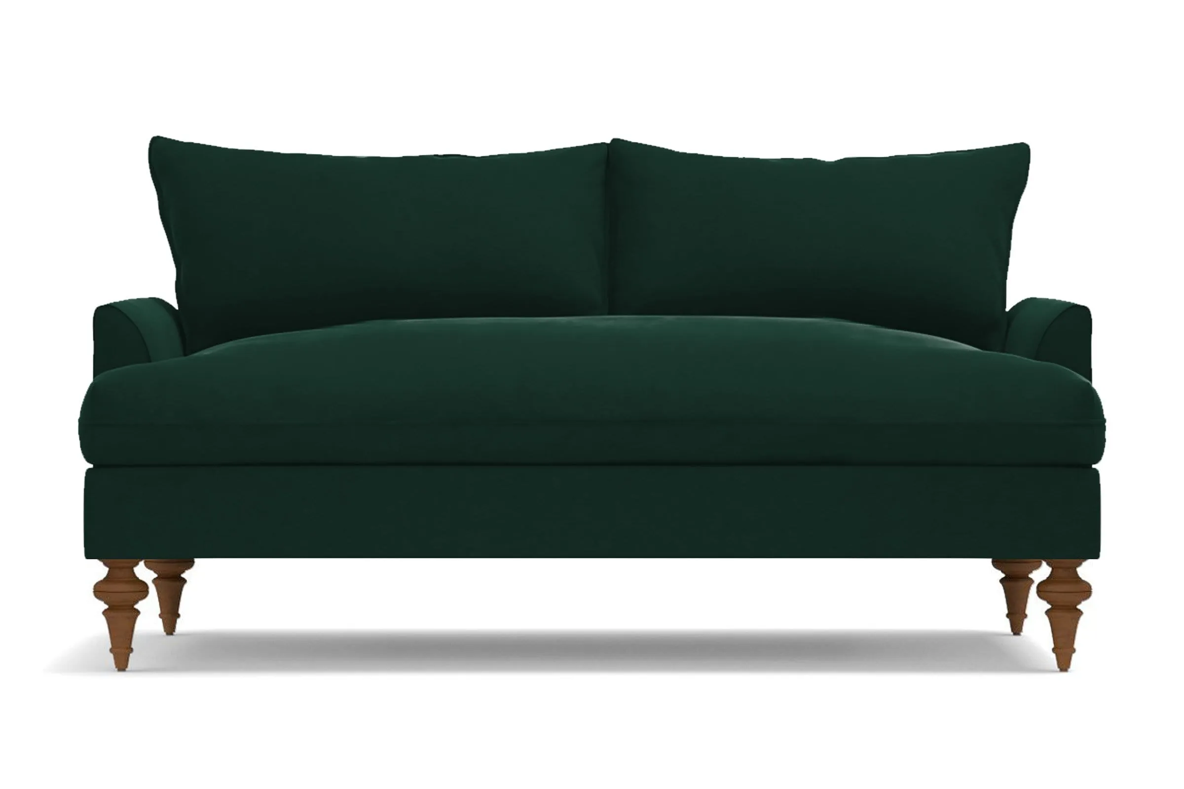 Saxon Apartment Size Sofa :: Leg Finish: Pecan / Size: Apartment Size  - 72"w