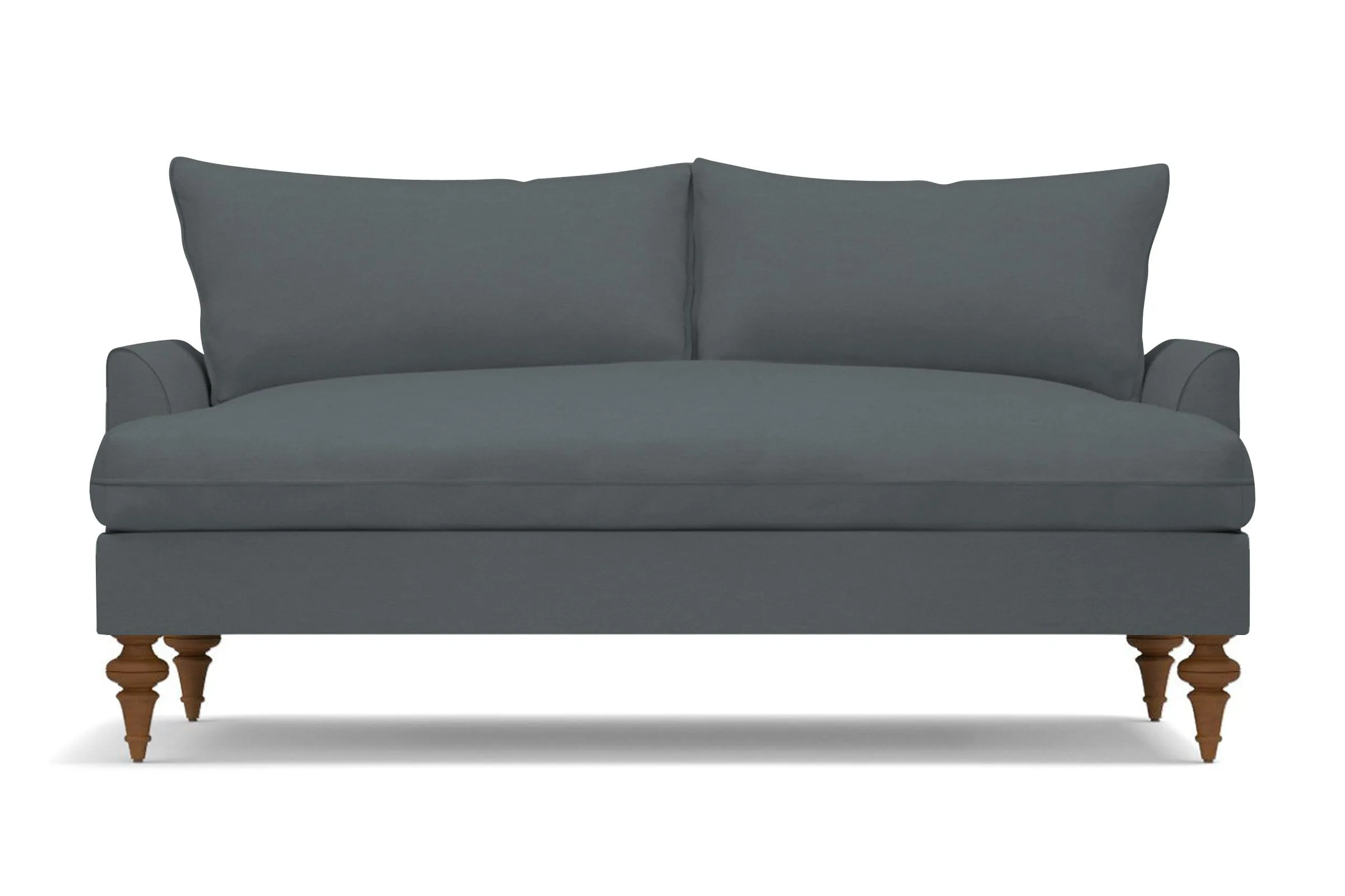 Saxon Apartment Size Sofa :: Leg Finish: Pecan / Size: Apartment Size  - 72"w