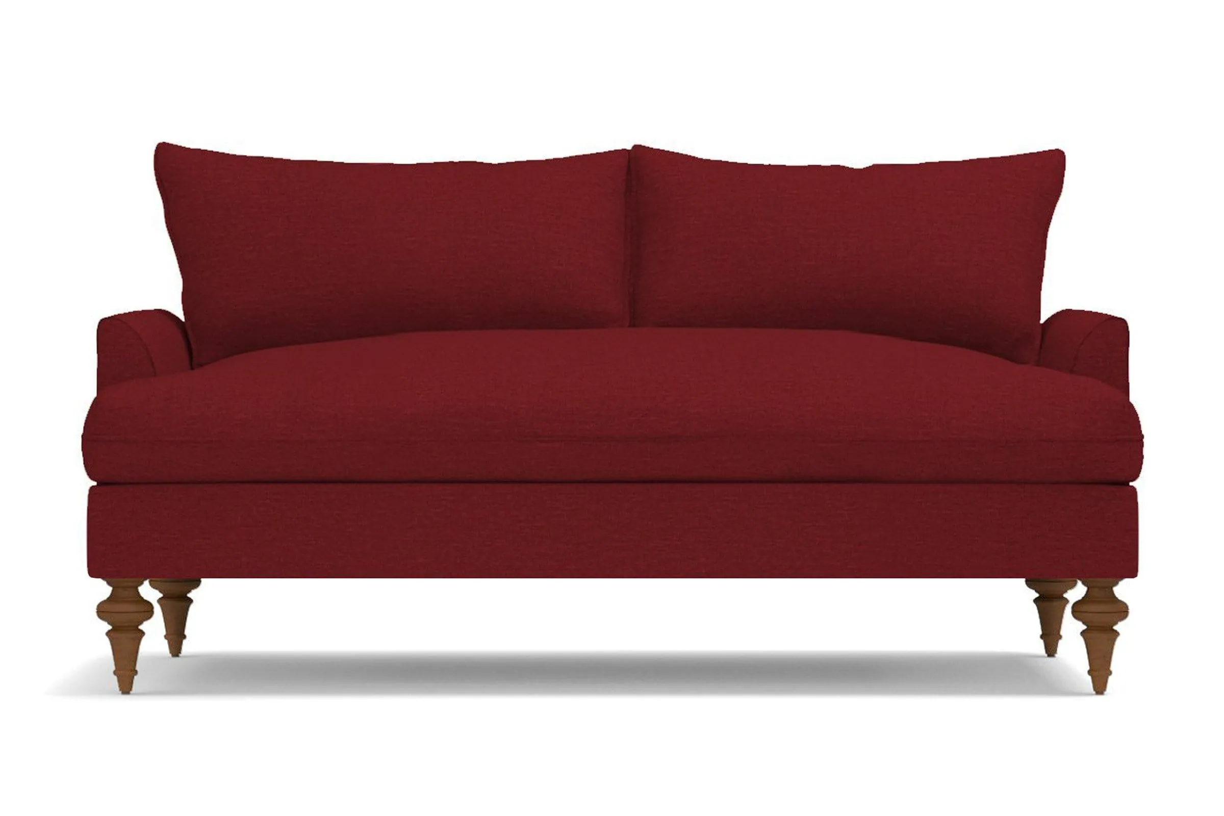 Saxon Apartment Size Sofa :: Leg Finish: Pecan / Size: Apartment Size  - 72"w