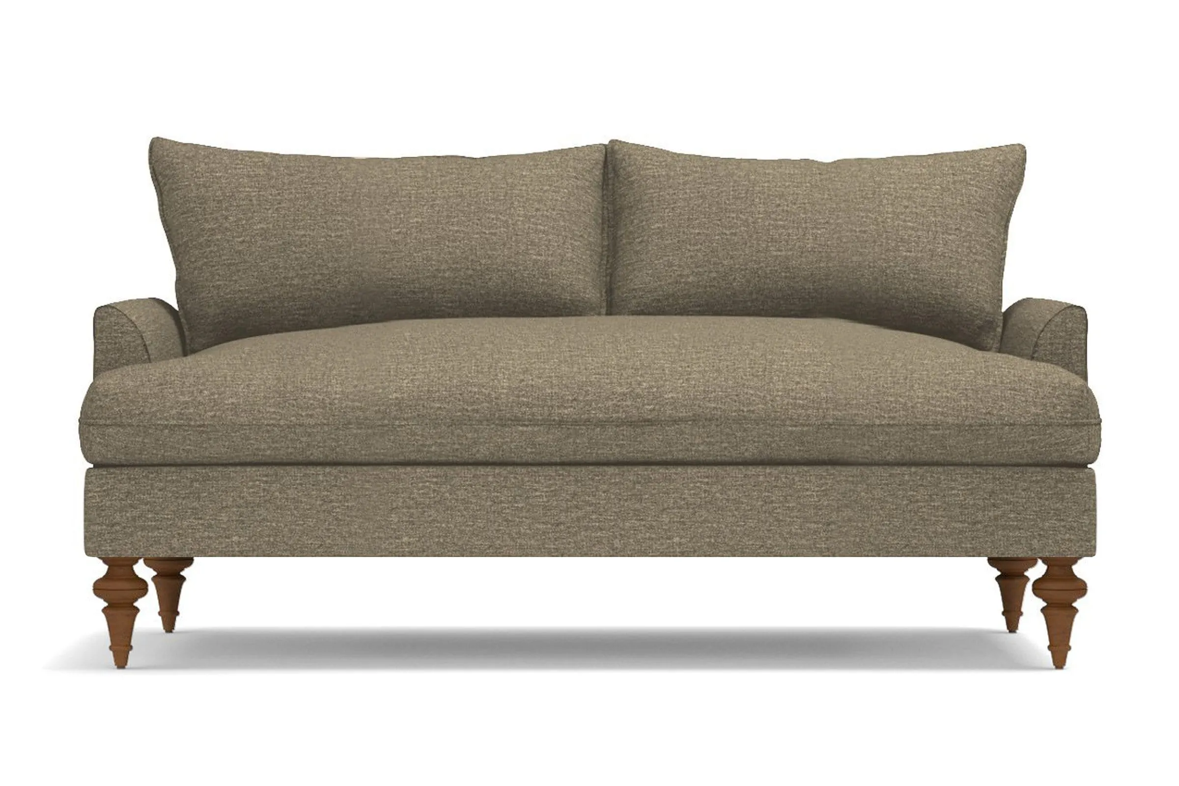 Saxon Apartment Size Sofa :: Leg Finish: Pecan / Size: Apartment Size  - 72"w