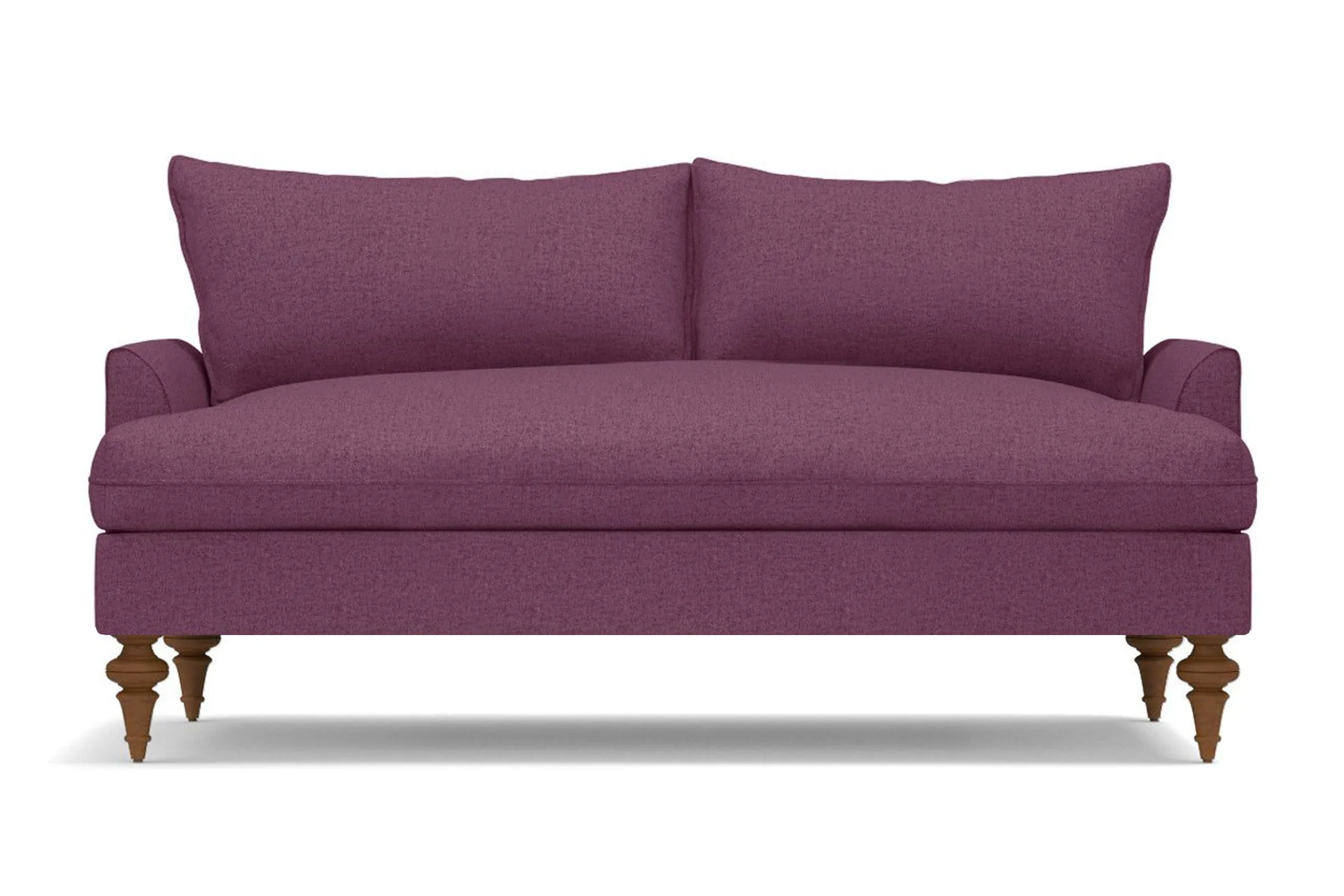Saxon Apartment Size Sofa :: Leg Finish: Pecan / Size: Apartment Size  - 72"w