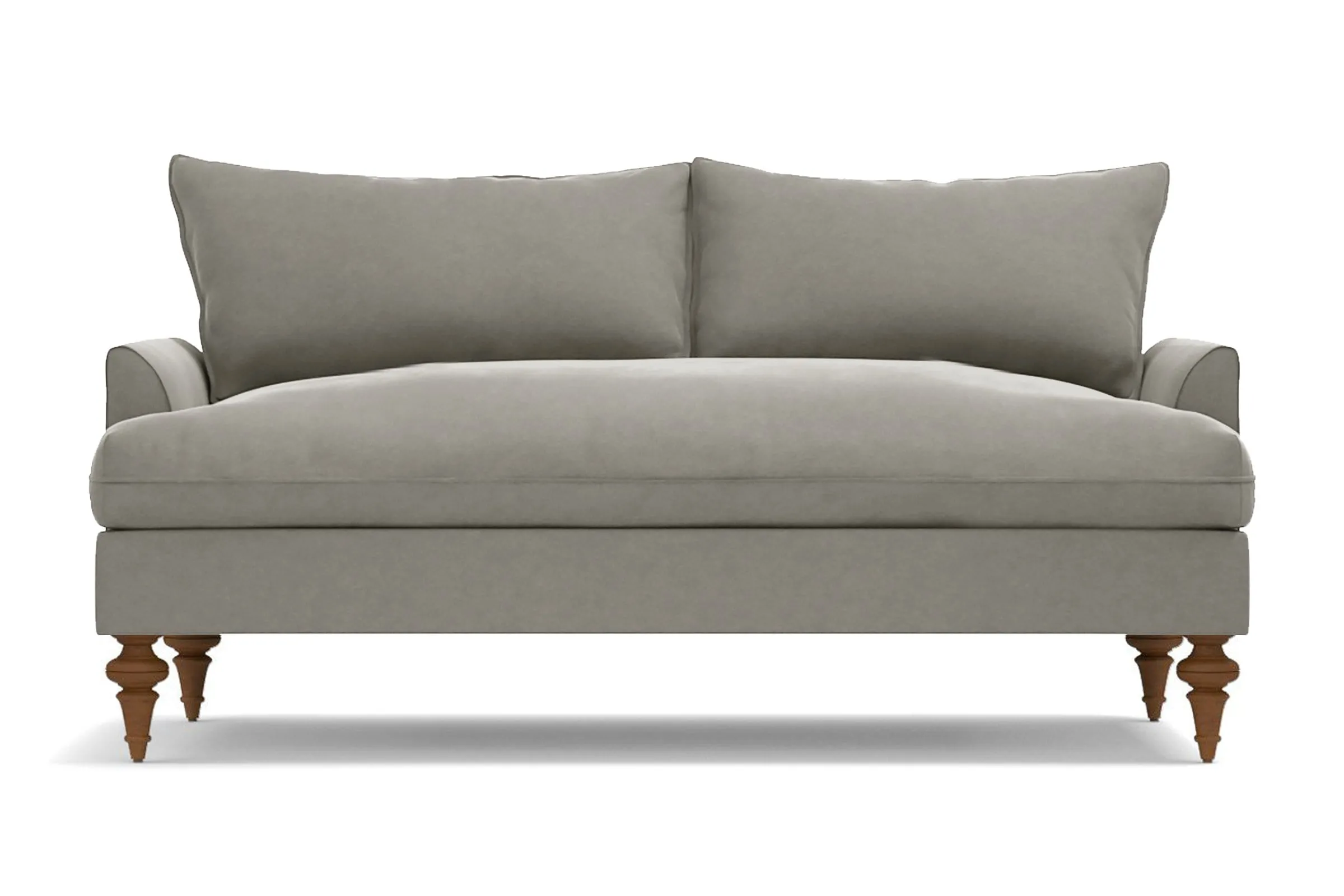 Saxon Apartment Size Sofa :: Leg Finish: Pecan / Size: Apartment Size  - 72"w