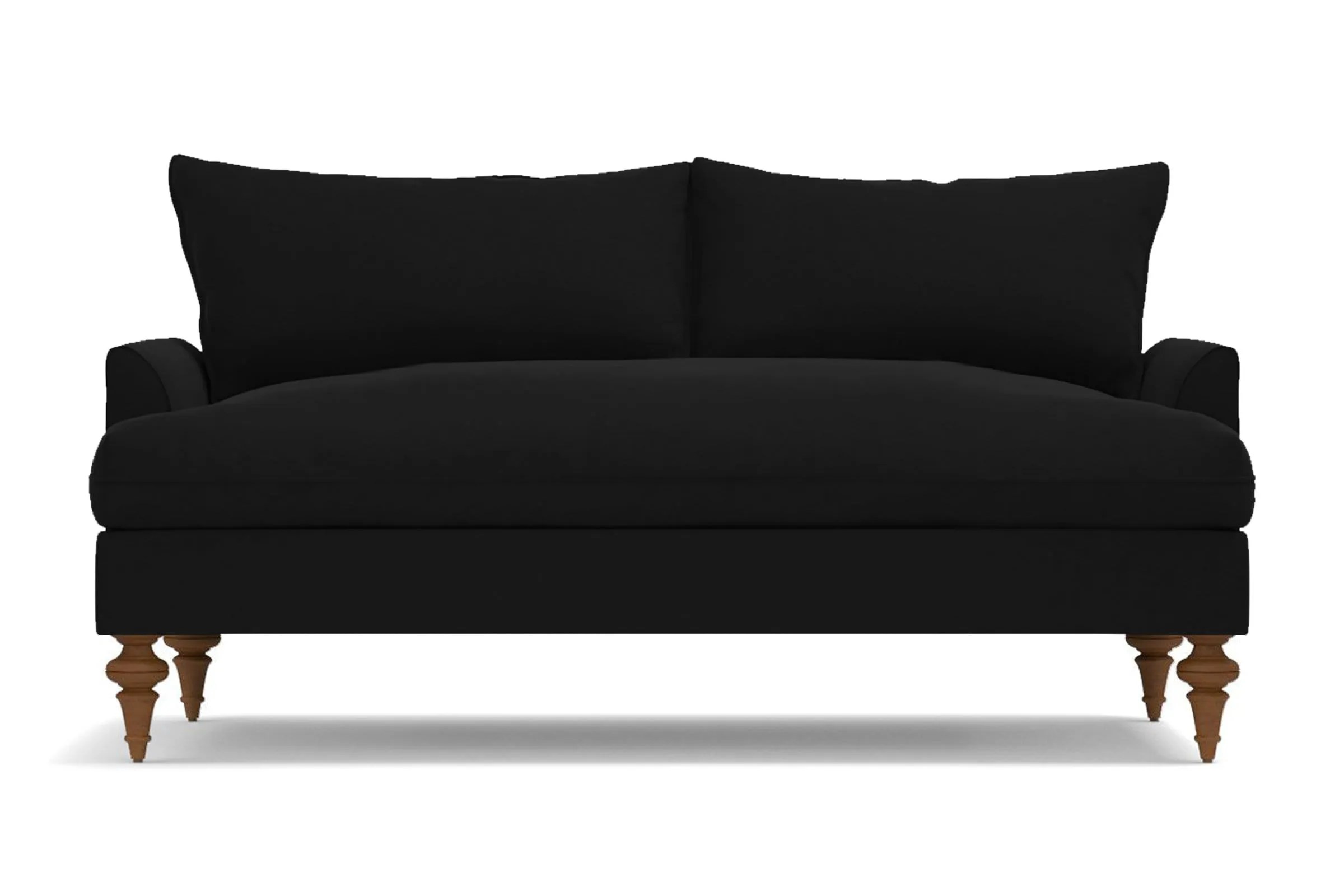 Saxon Apartment Size Sofa :: Leg Finish: Pecan / Size: Apartment Size  - 72"w
