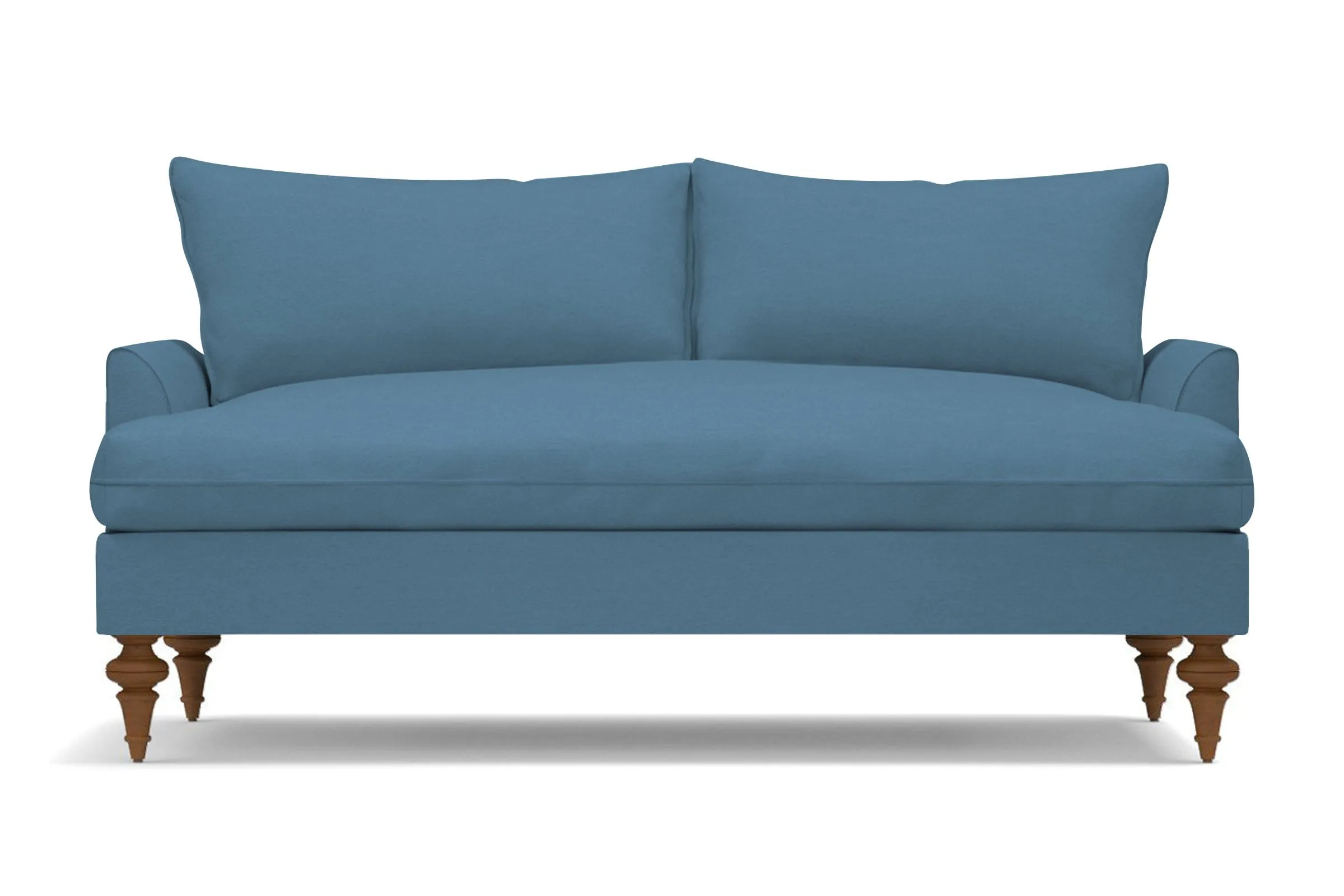 Saxon Apartment Size Sofa :: Leg Finish: Pecan / Size: Apartment Size  - 72"w