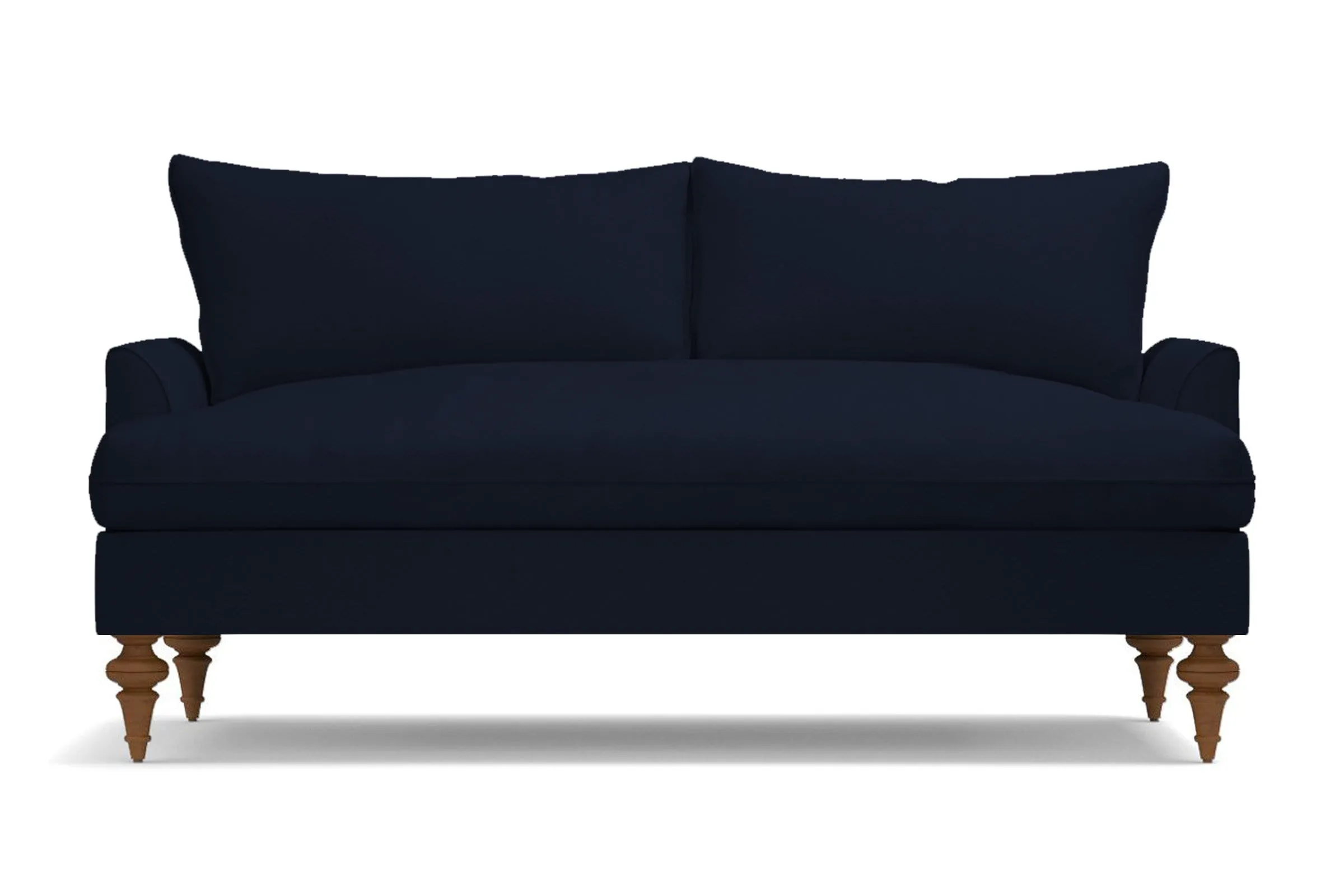 Saxon Apartment Size Sofa :: Leg Finish: Pecan / Size: Apartment Size  - 72"w
