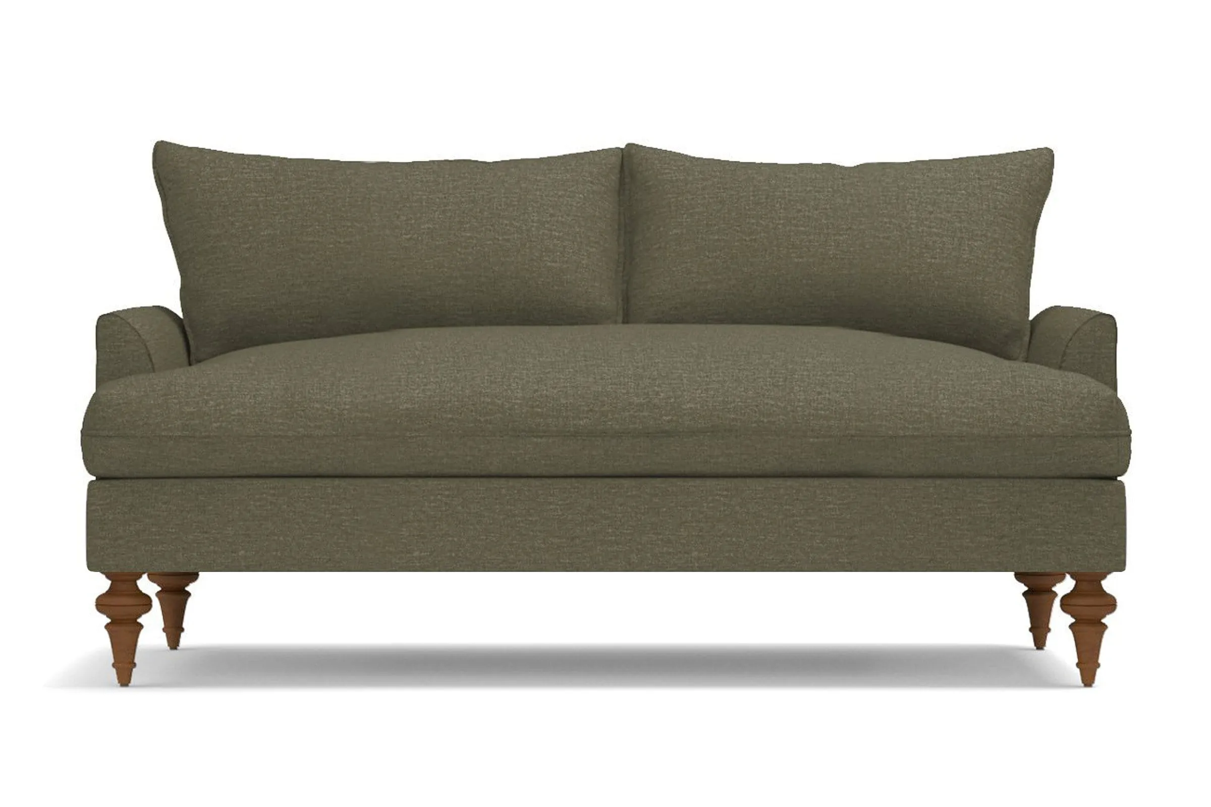 Saxon Apartment Size Sofa :: Leg Finish: Pecan / Size: Apartment Size  - 72"w