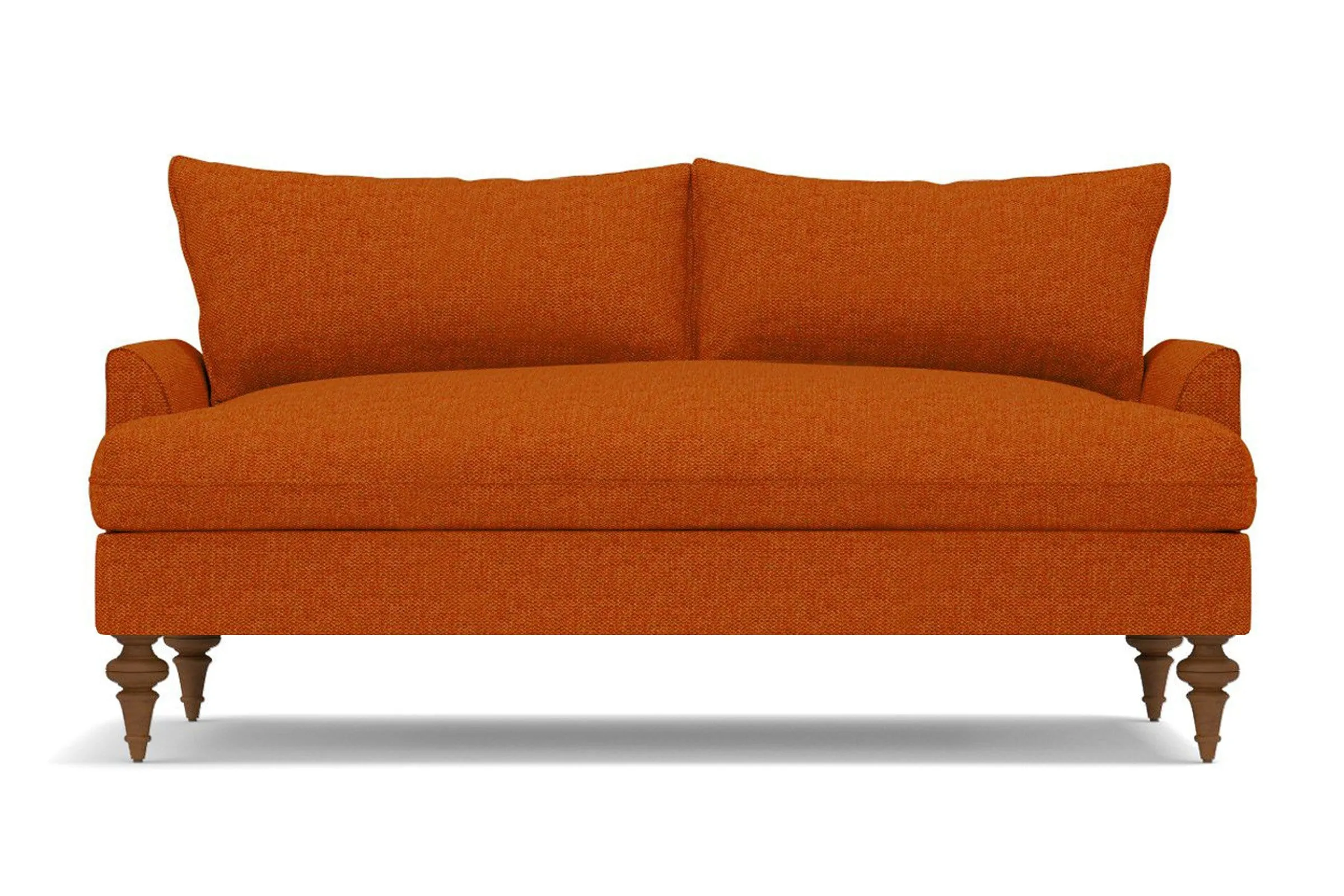 Saxon Apartment Size Sofa :: Leg Finish: Pecan / Size: Apartment Size  - 72"w