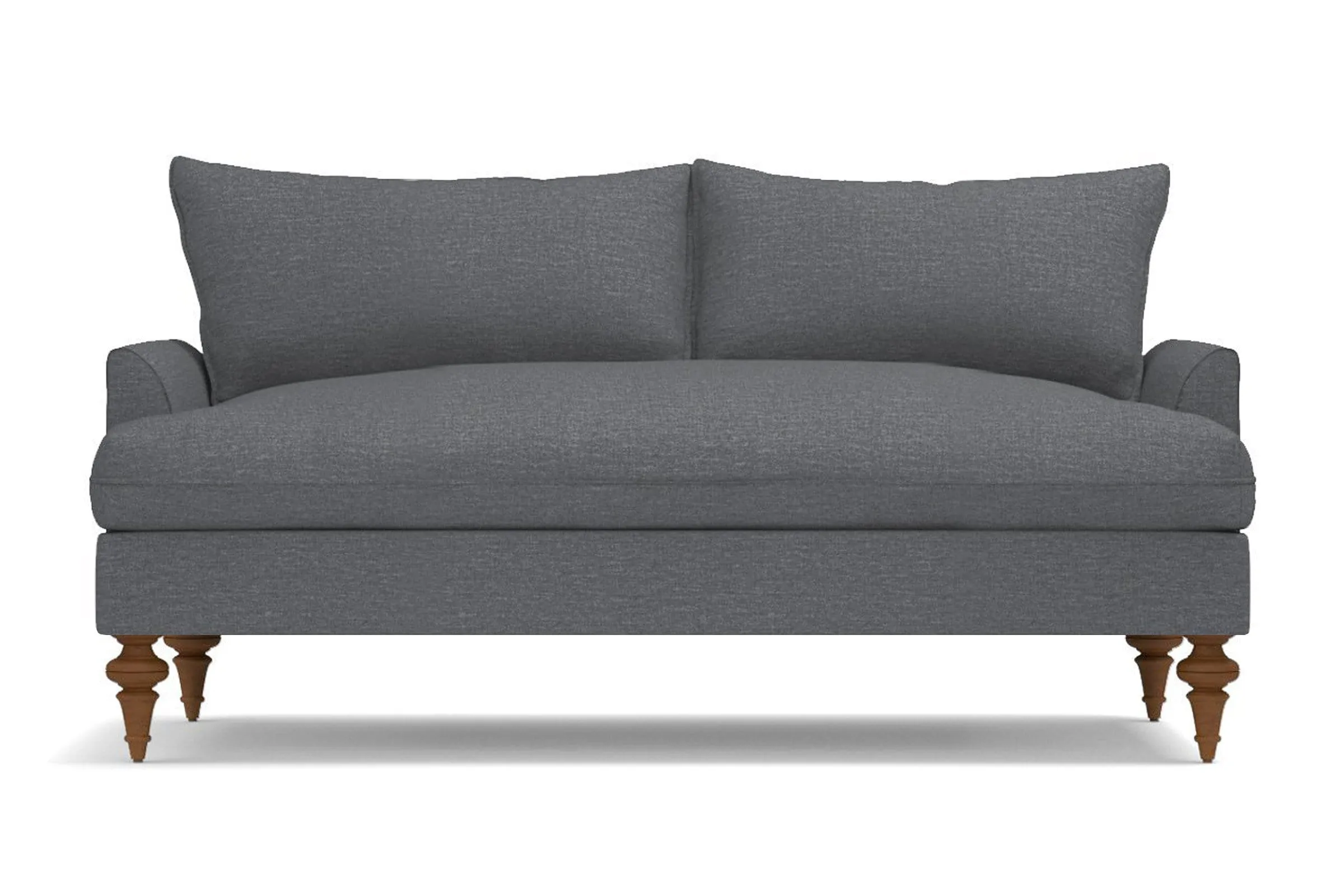 Saxon Apartment Size Sofa :: Leg Finish: Pecan / Size: Apartment Size  - 72"w