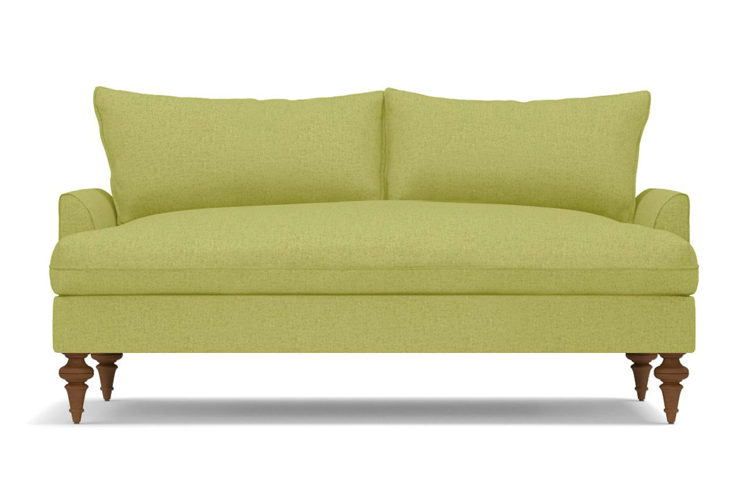 Saxon Apartment Size Sofa :: Leg Finish: Pecan / Size: Apartment Size  - 72"w