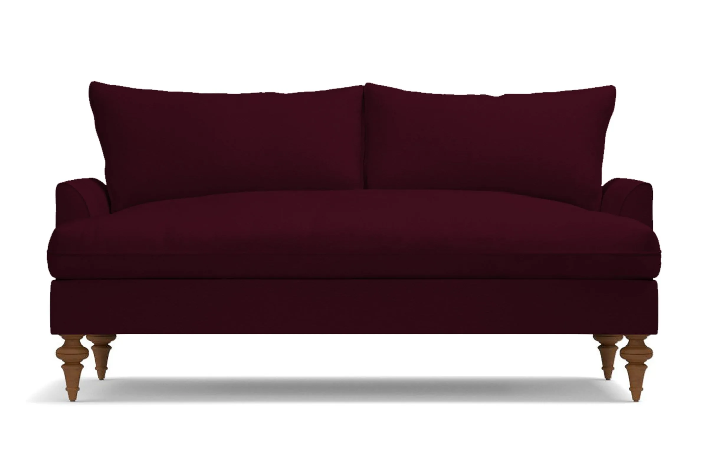 Saxon Apartment Size Sofa :: Leg Finish: Pecan / Size: Apartment Size  - 72"w