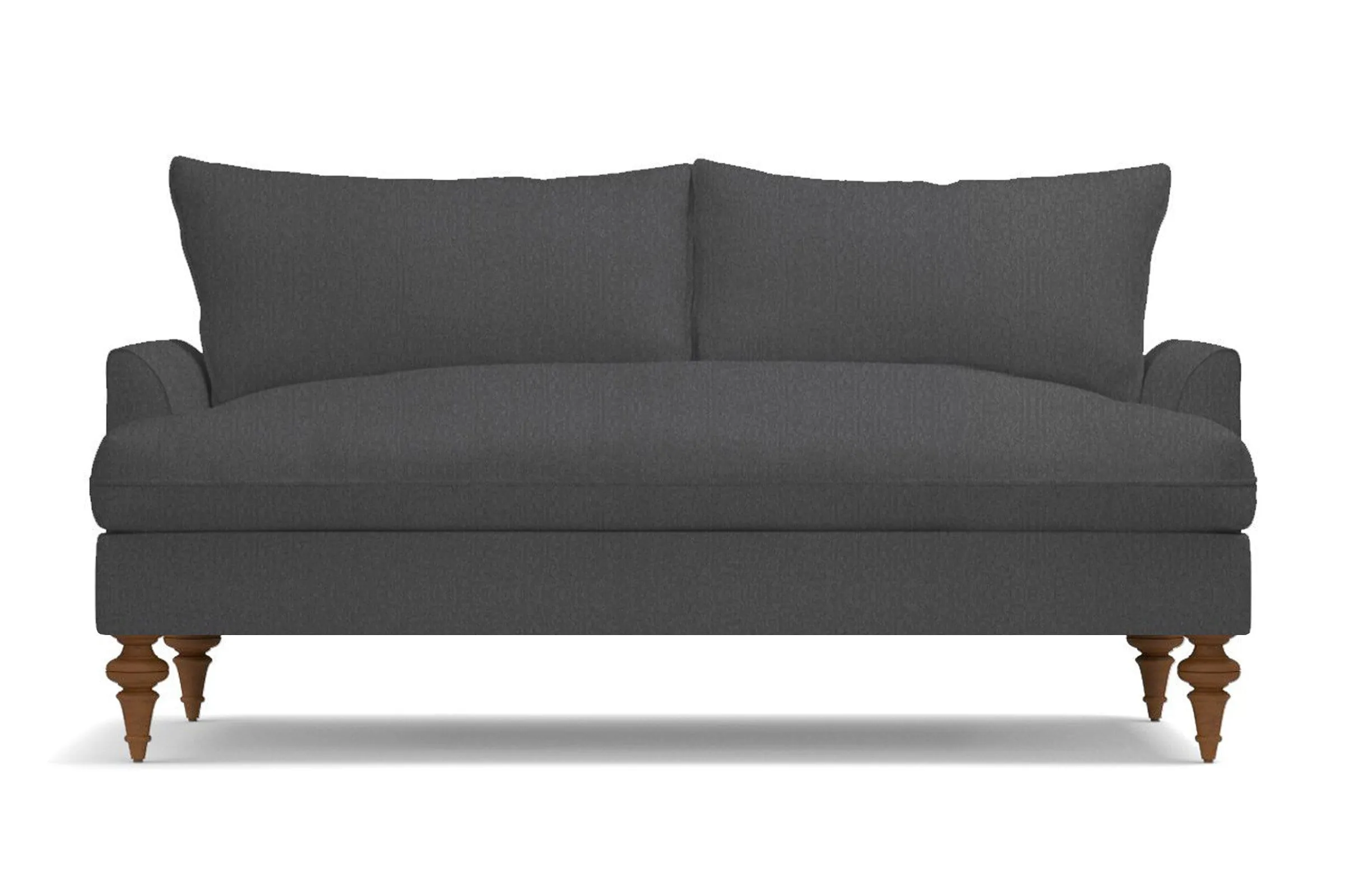 Saxon Apartment Size Sofa :: Leg Finish: Pecan / Size: Apartment Size  - 72"w