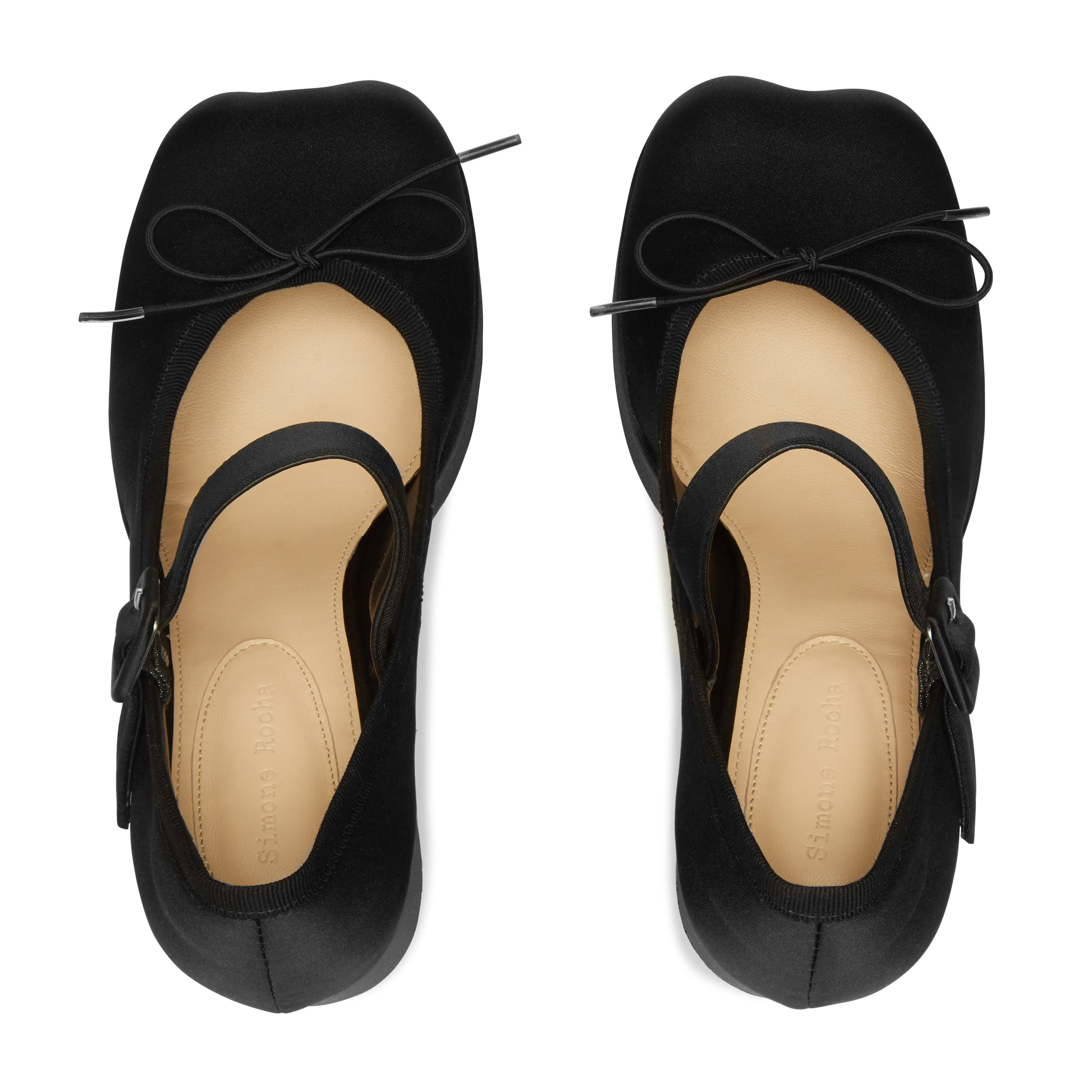 Simone Rocha - Women's Heart Toe Platform Ballerina Heels - (Black)