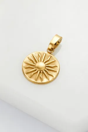 Sun Pendant Charm - Gold